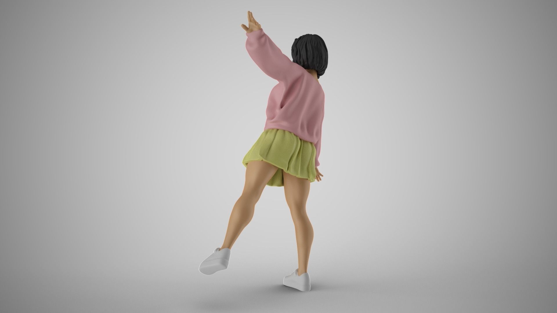 Girl in Balance 3D print model_9