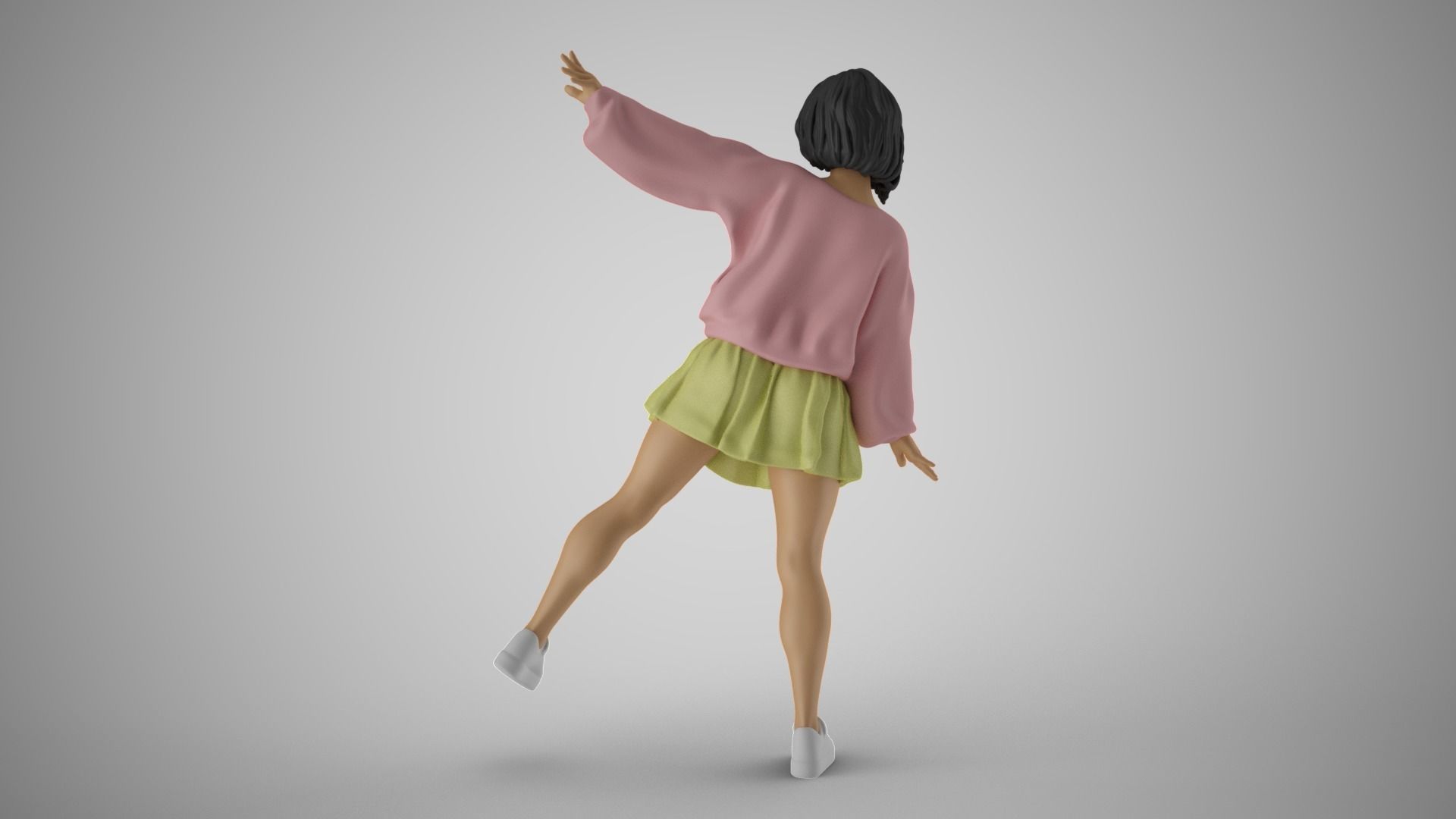 Girl in Balance 3D print model_15