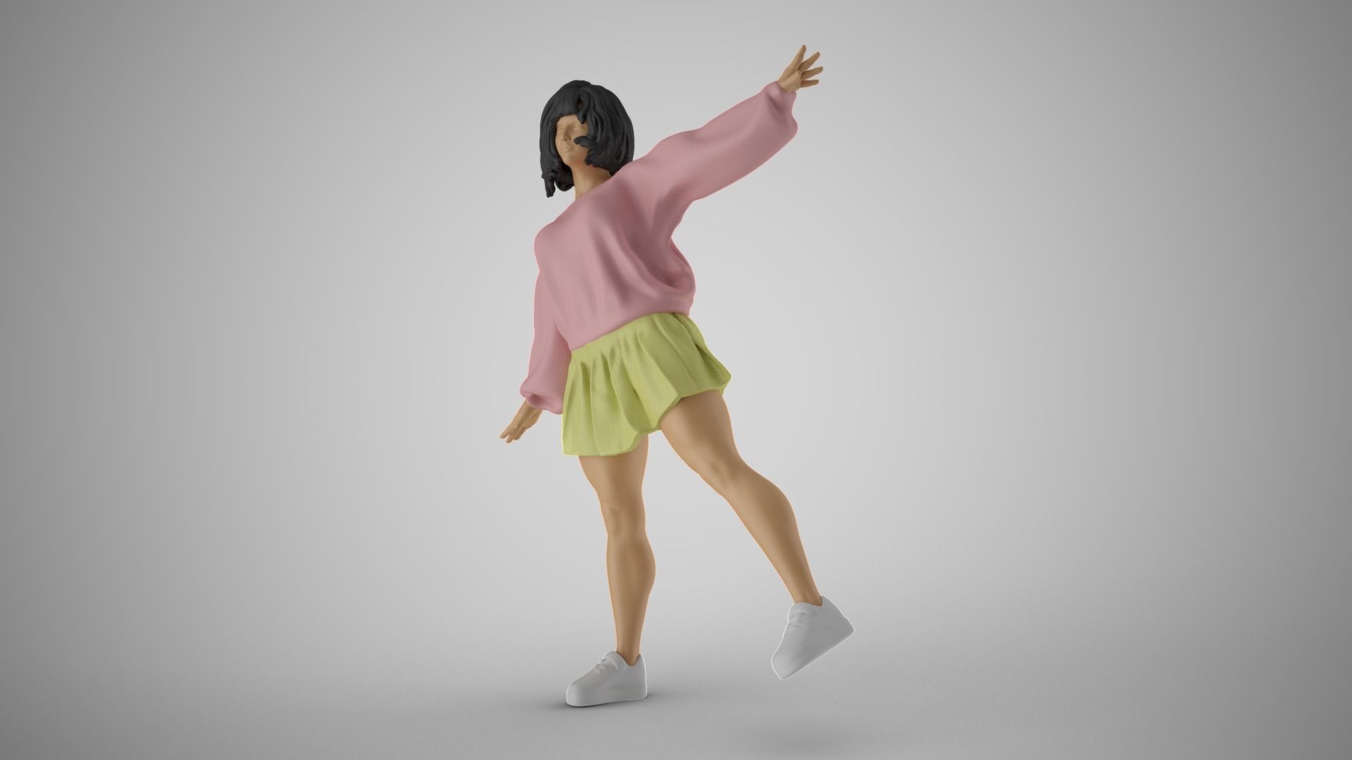 Girl in Balance 3D print model_18
