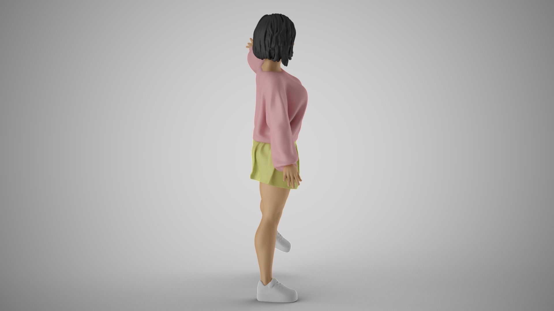 Girl in Balance 3D print model_5