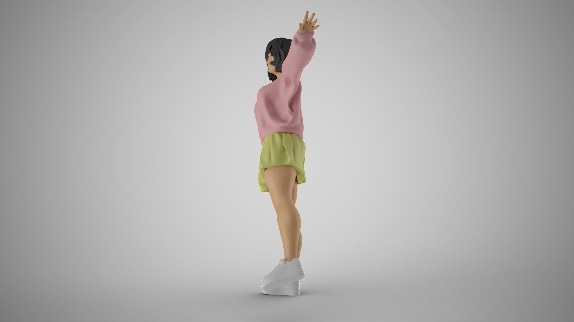 Girl in Balance 3D print model_10