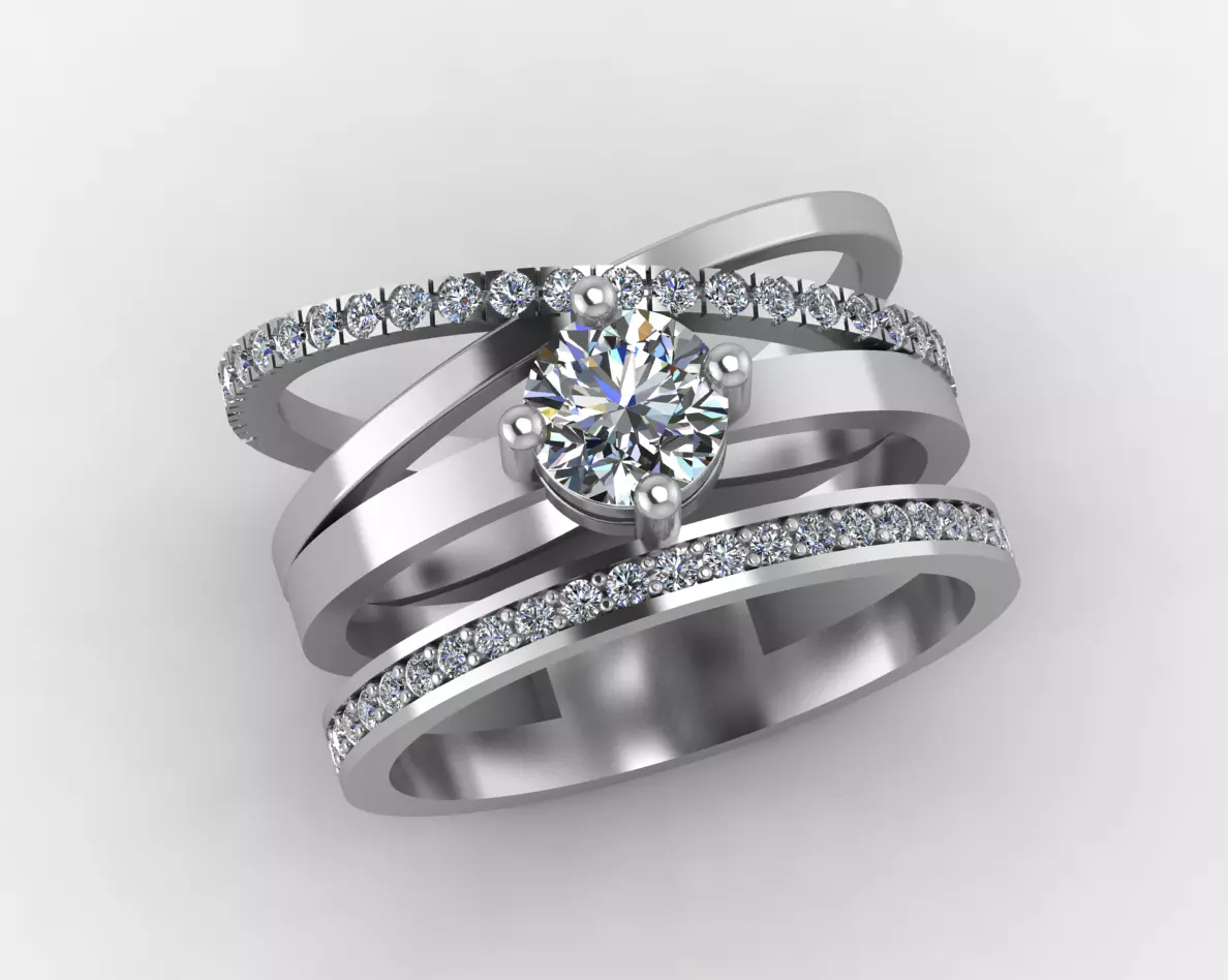 Massive diamond ring 3D print model