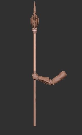 Goldmoon Mythic Legions Head and Staff 3D print model_8