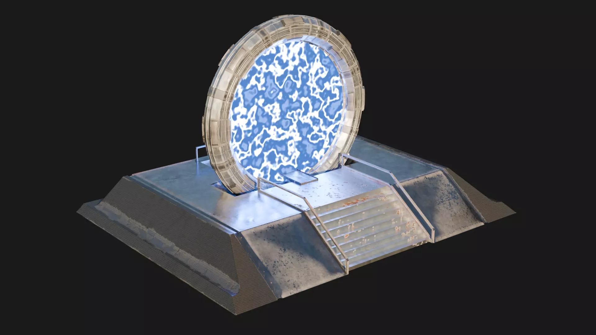 Sci-Fi Portal - Game Ready 3D model_0