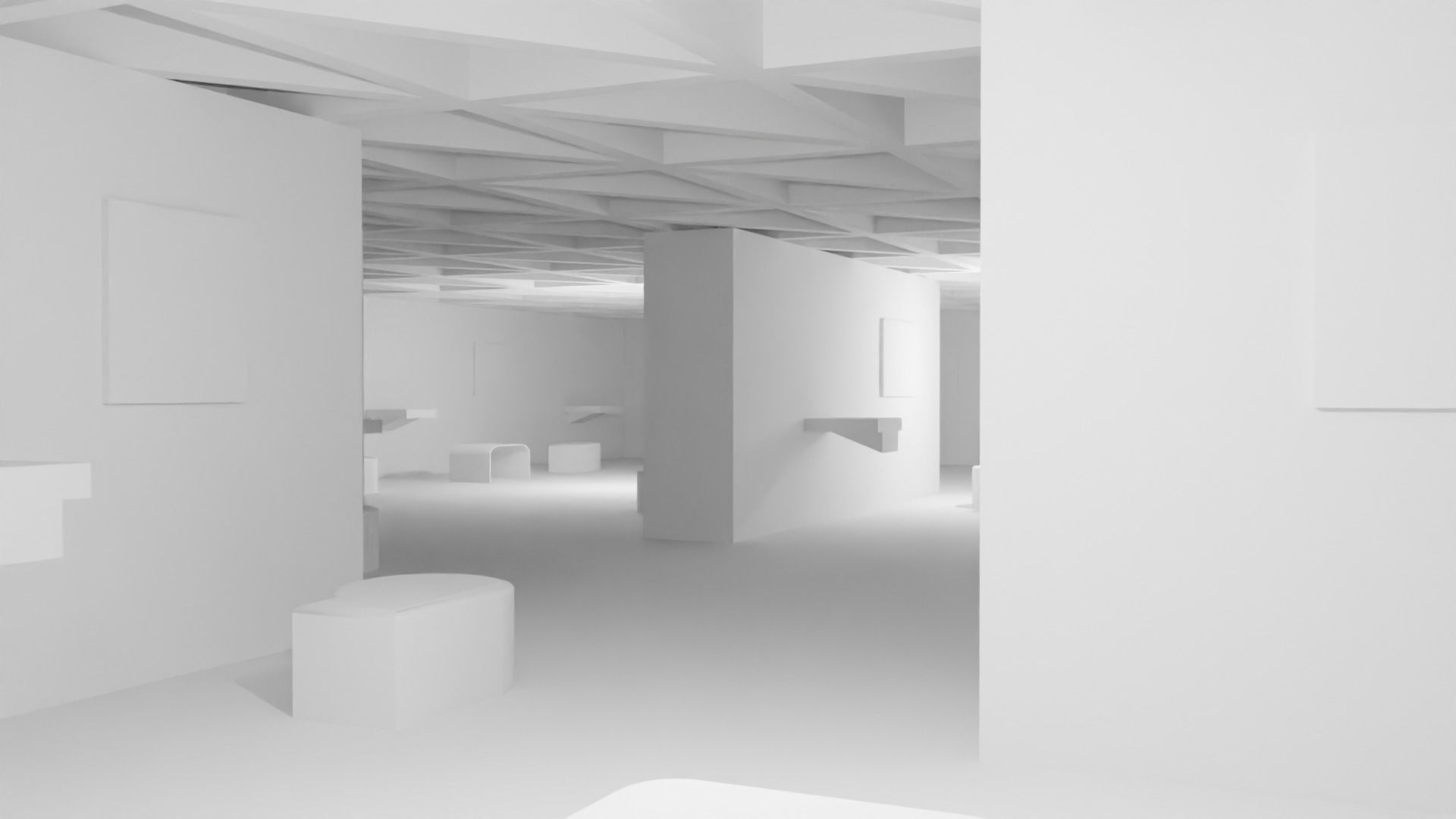 Art Gallery  Low-poly 3D model_6