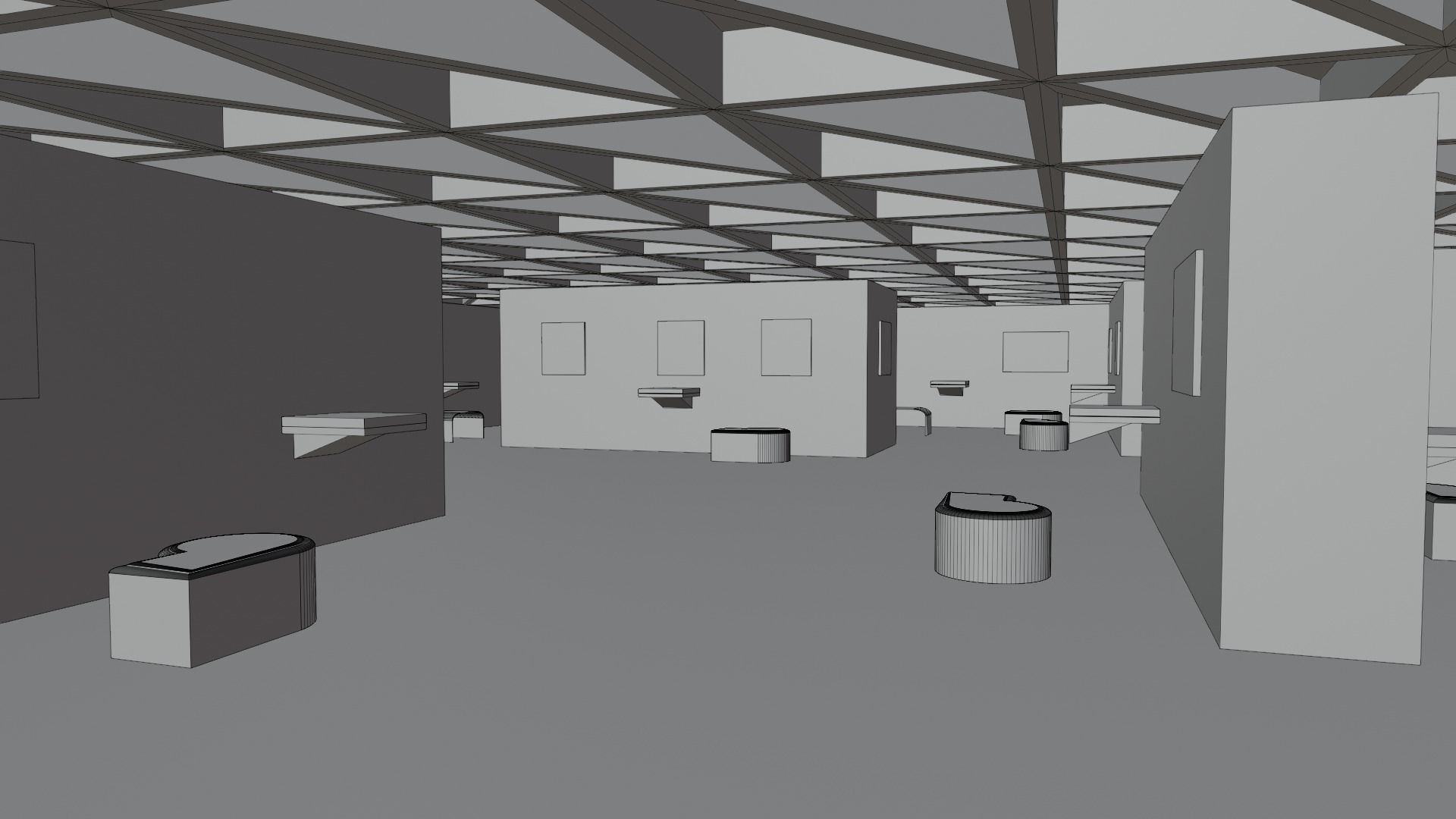 Art Gallery  Low-poly 3D model_8