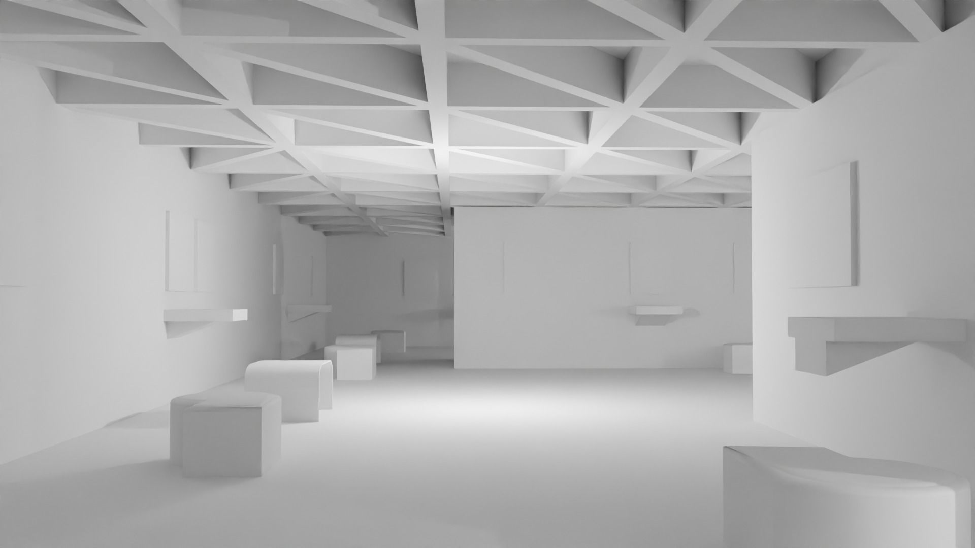 Art Gallery  Low-poly 3D model_3