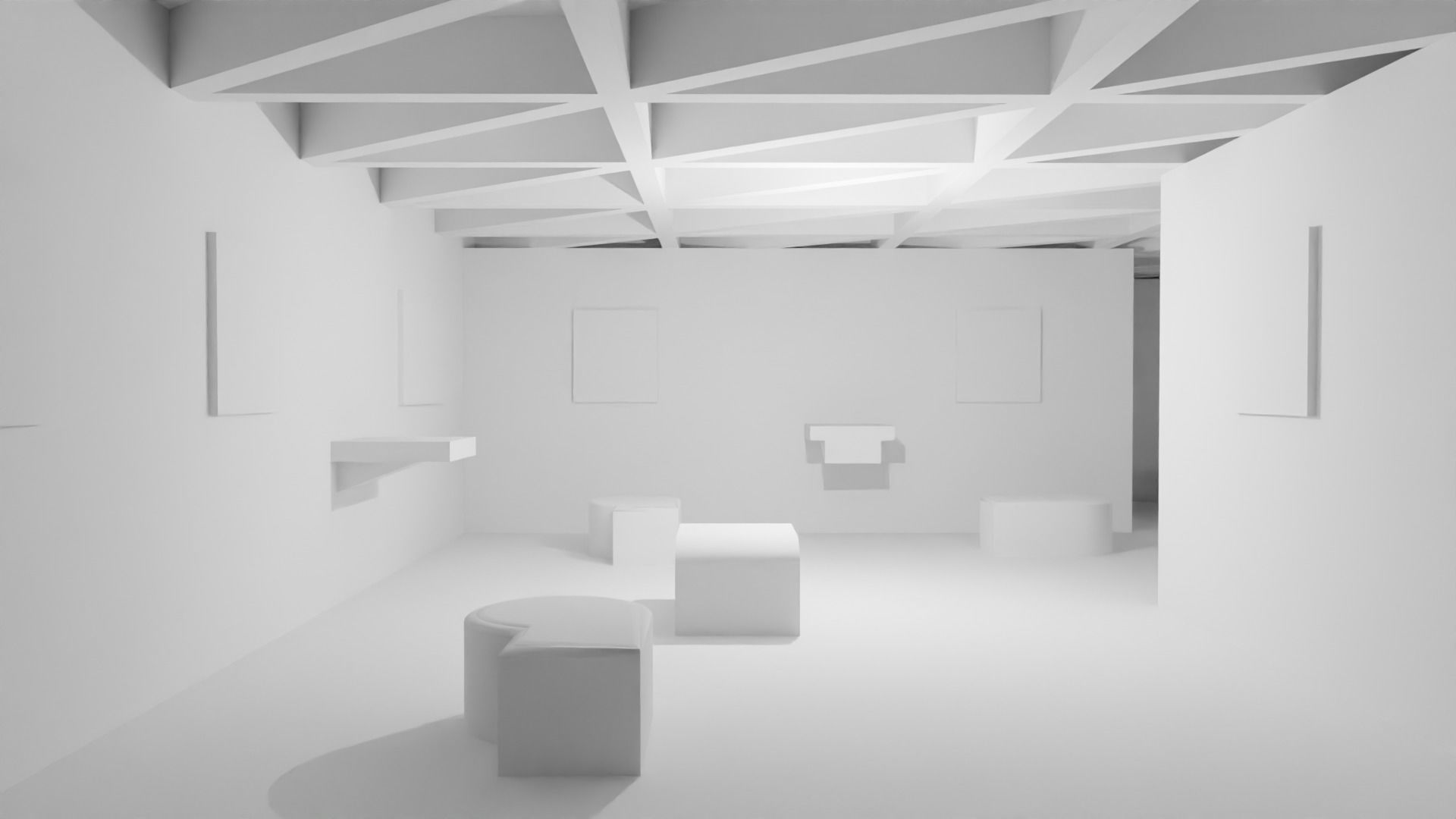 Art Gallery  Low-poly 3D model_5