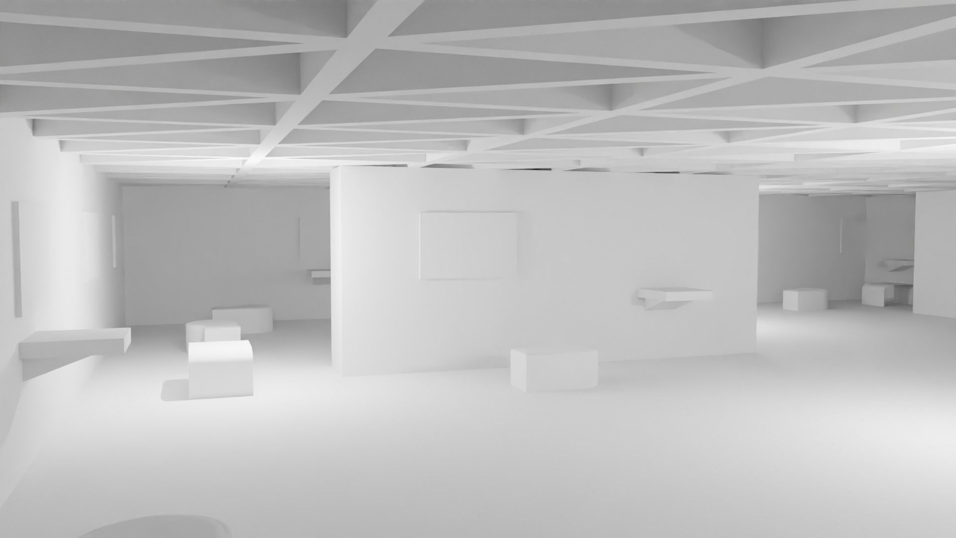 Art Gallery  Low-poly 3D model_2