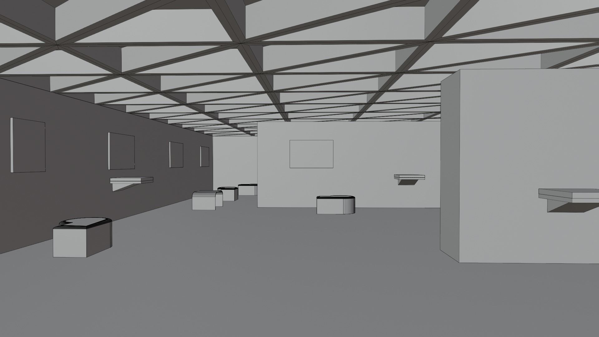 Art Gallery  Low-poly 3D model_7