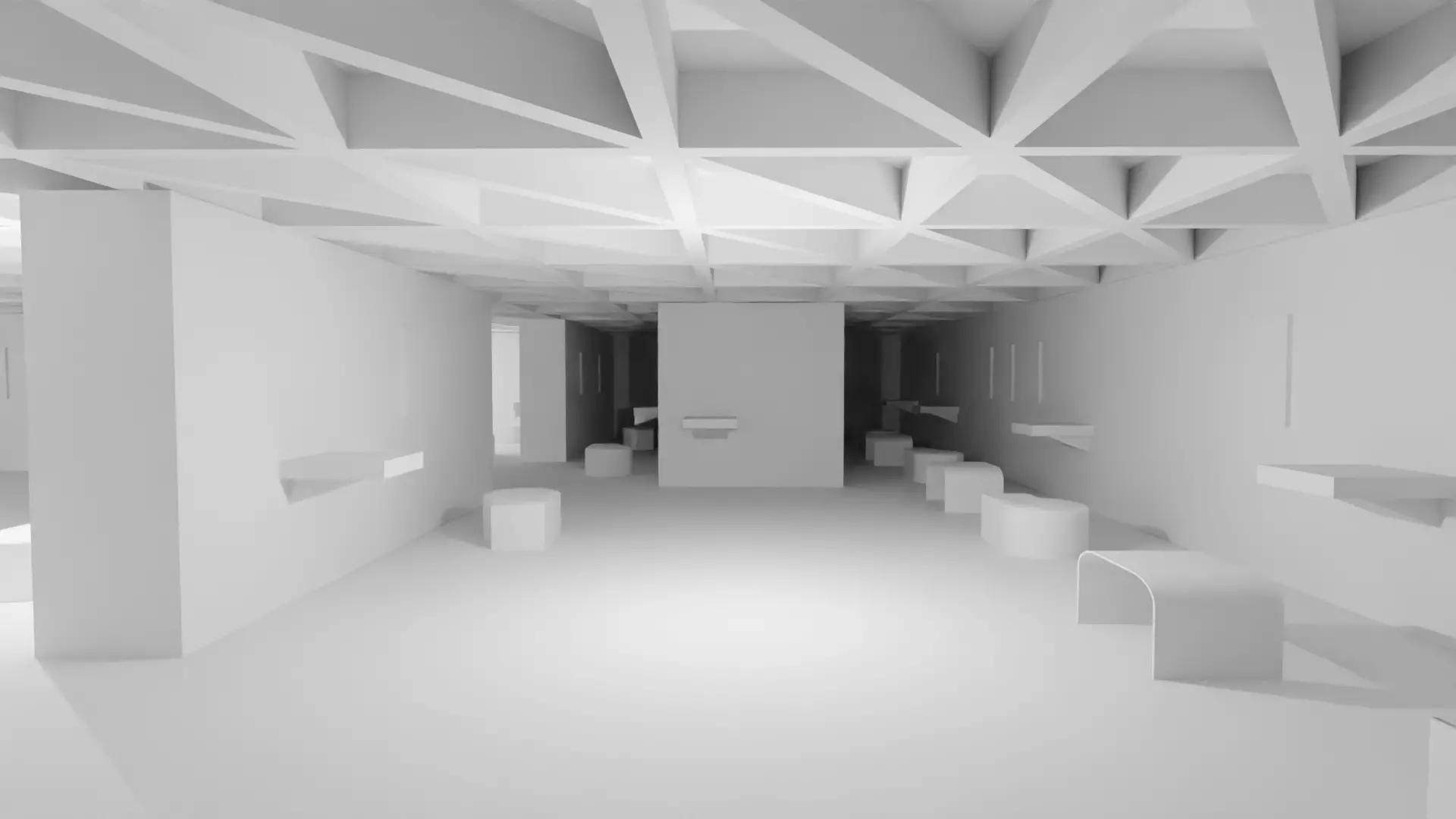 Art Gallery  Low-poly 3D model_0
