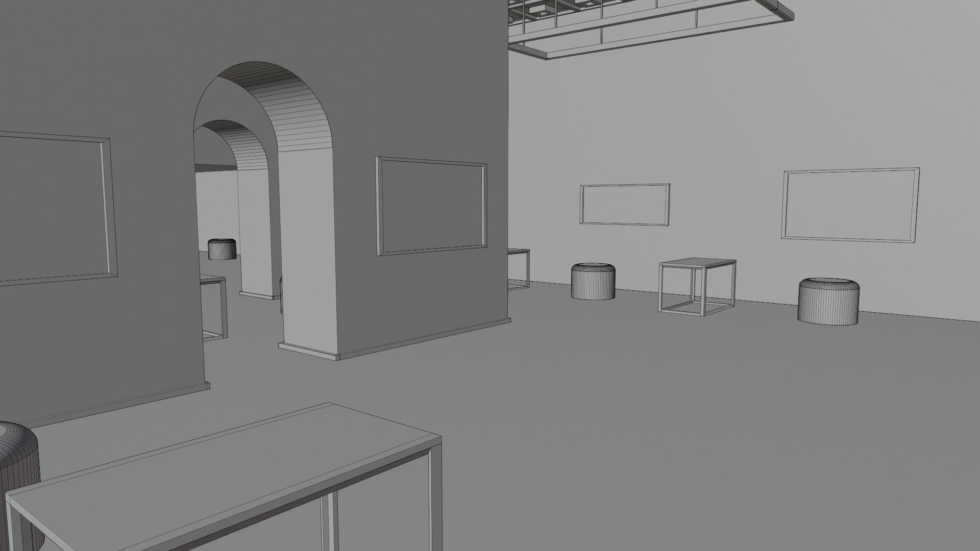 Art Gallery  Low-poly 3D model_8
