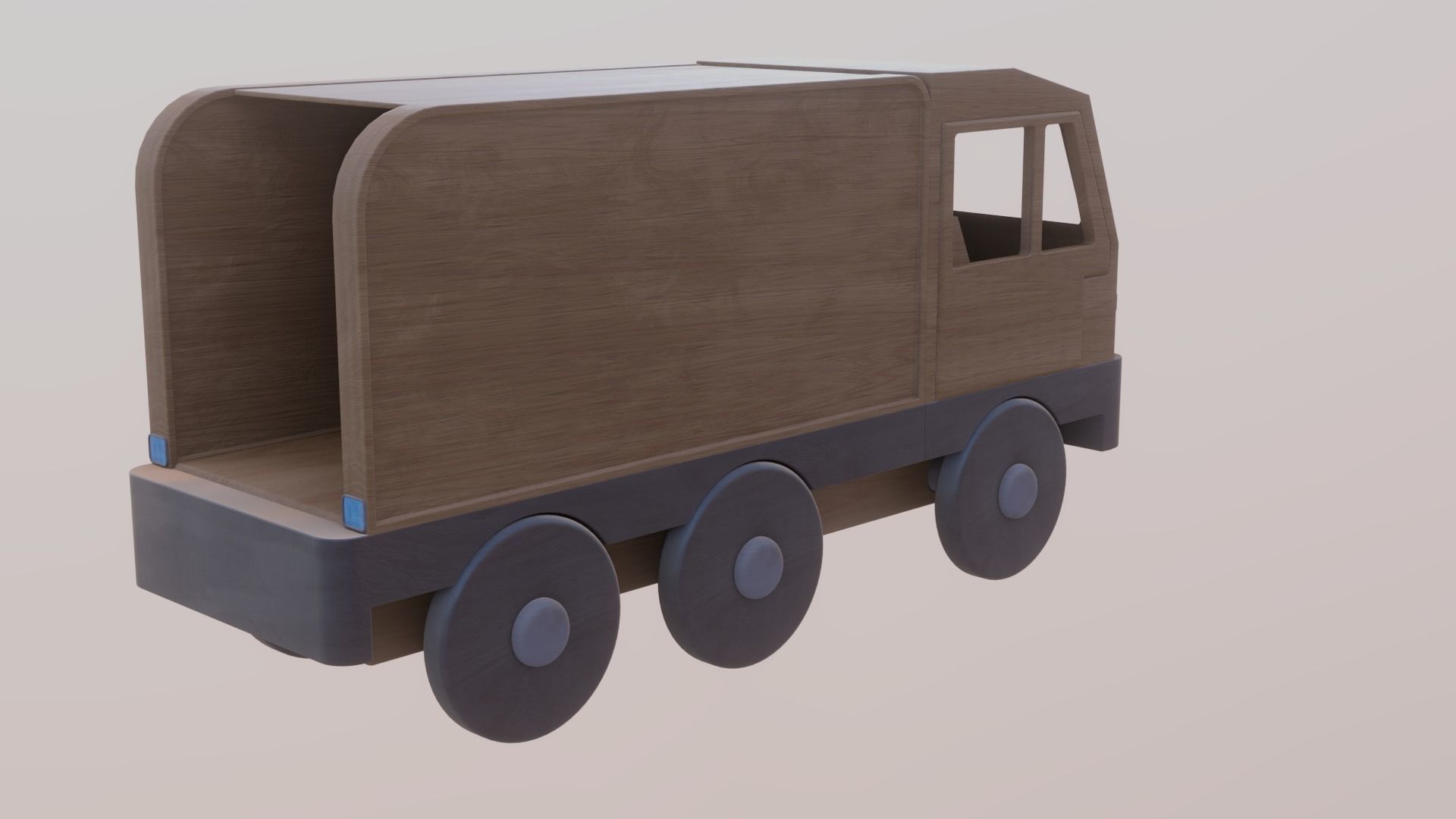 LARGE WOODEN TOY TRUCK - RogueFilmProductions Low-poly 3D model_6