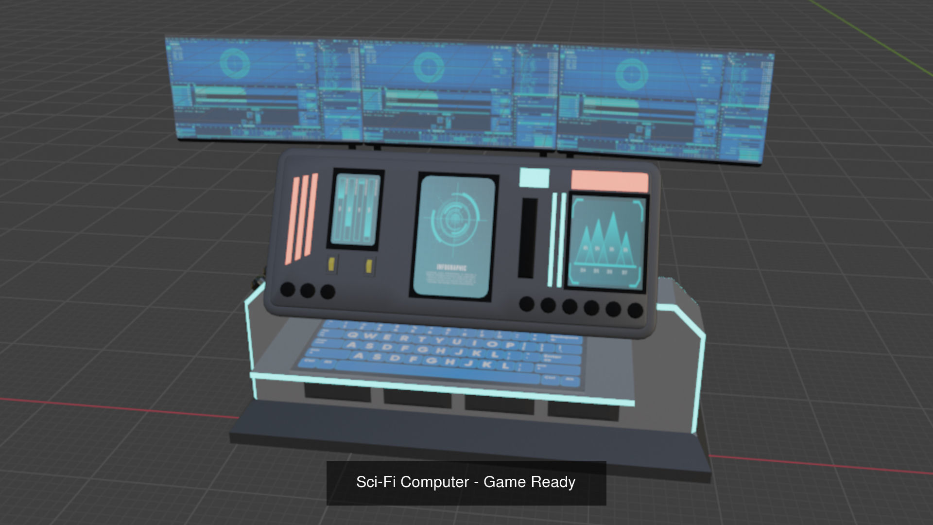 Sci-Fi Futuristic Scene - Game Ready 3D Model Collection_2
