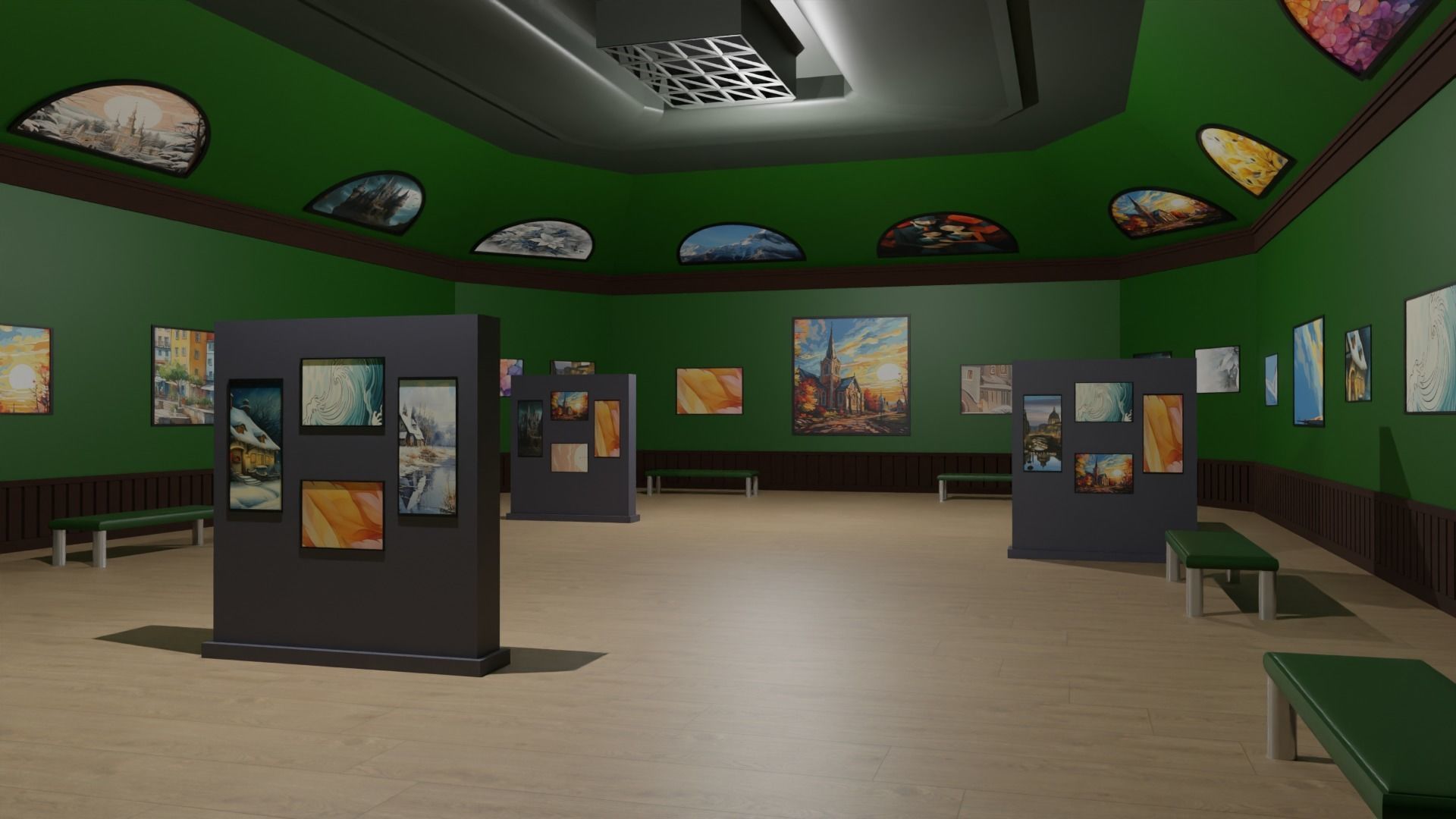 Art Gallery  Low-poly 3D model_2