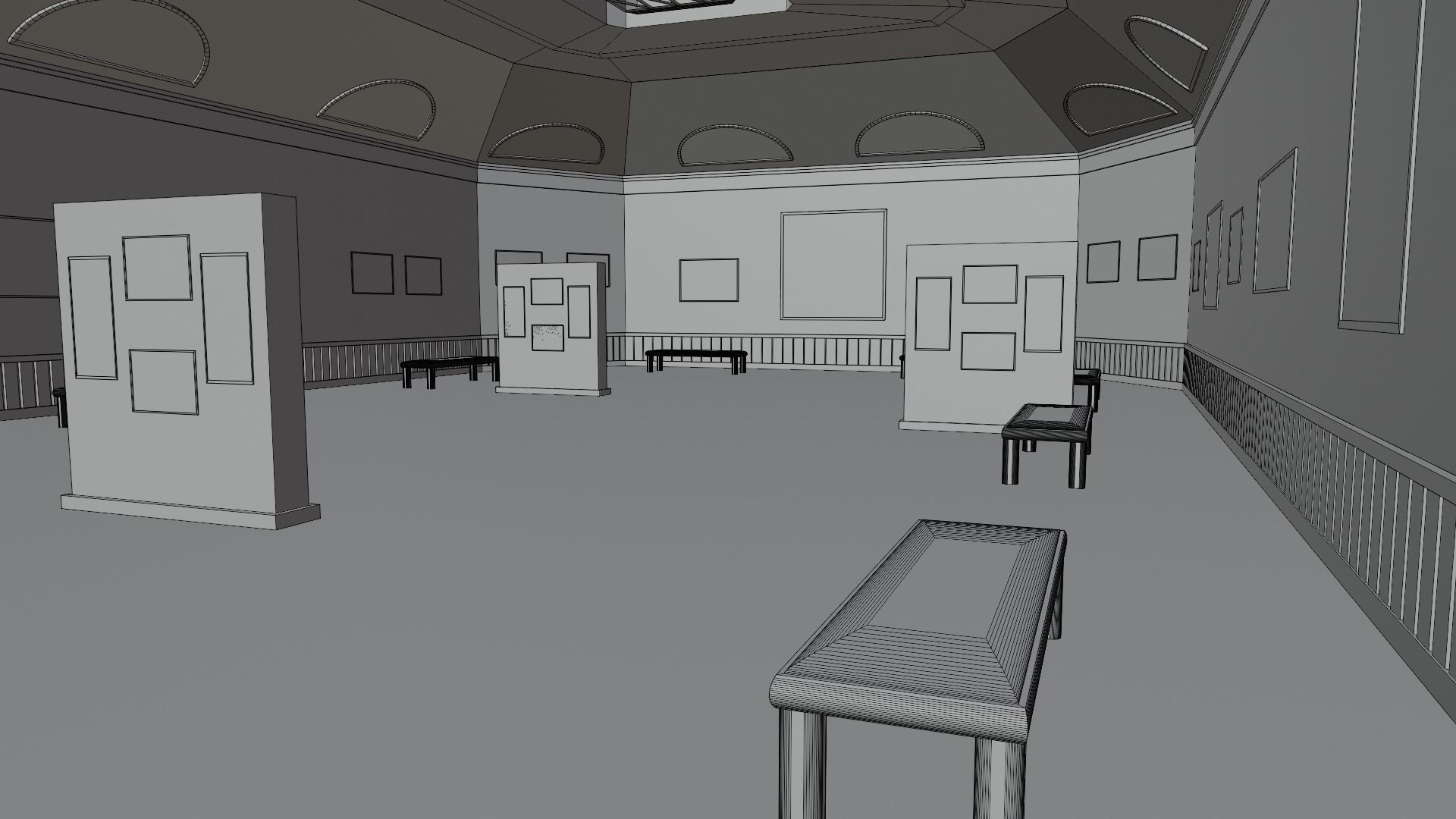 Art Gallery  Low-poly 3D model_8