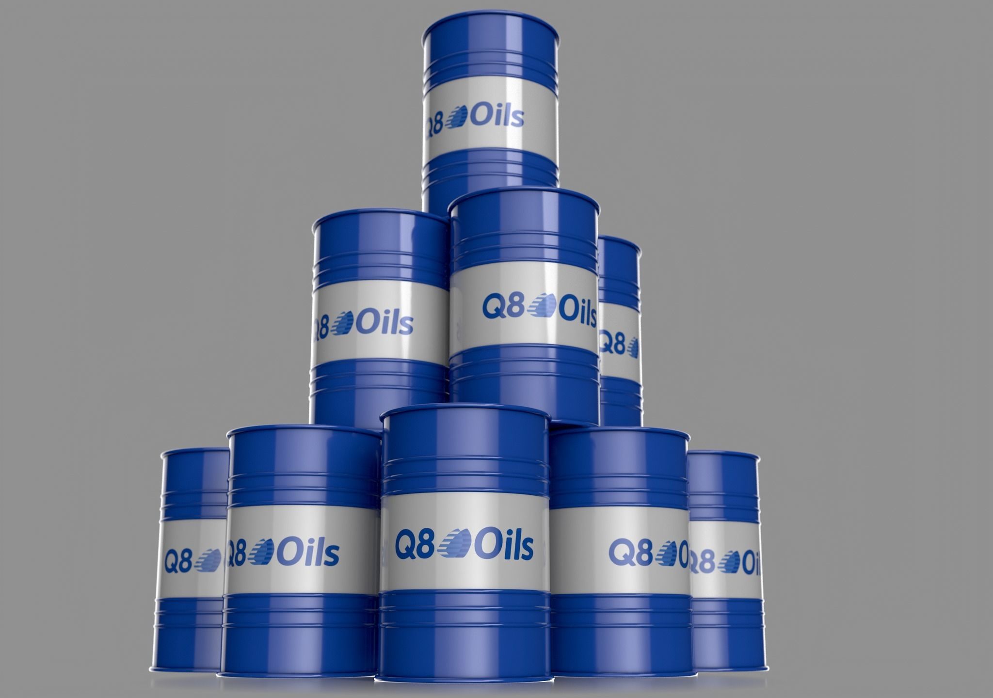 Realistic Q8 Oils Barrel 3D Model Low-poly 3D model_18