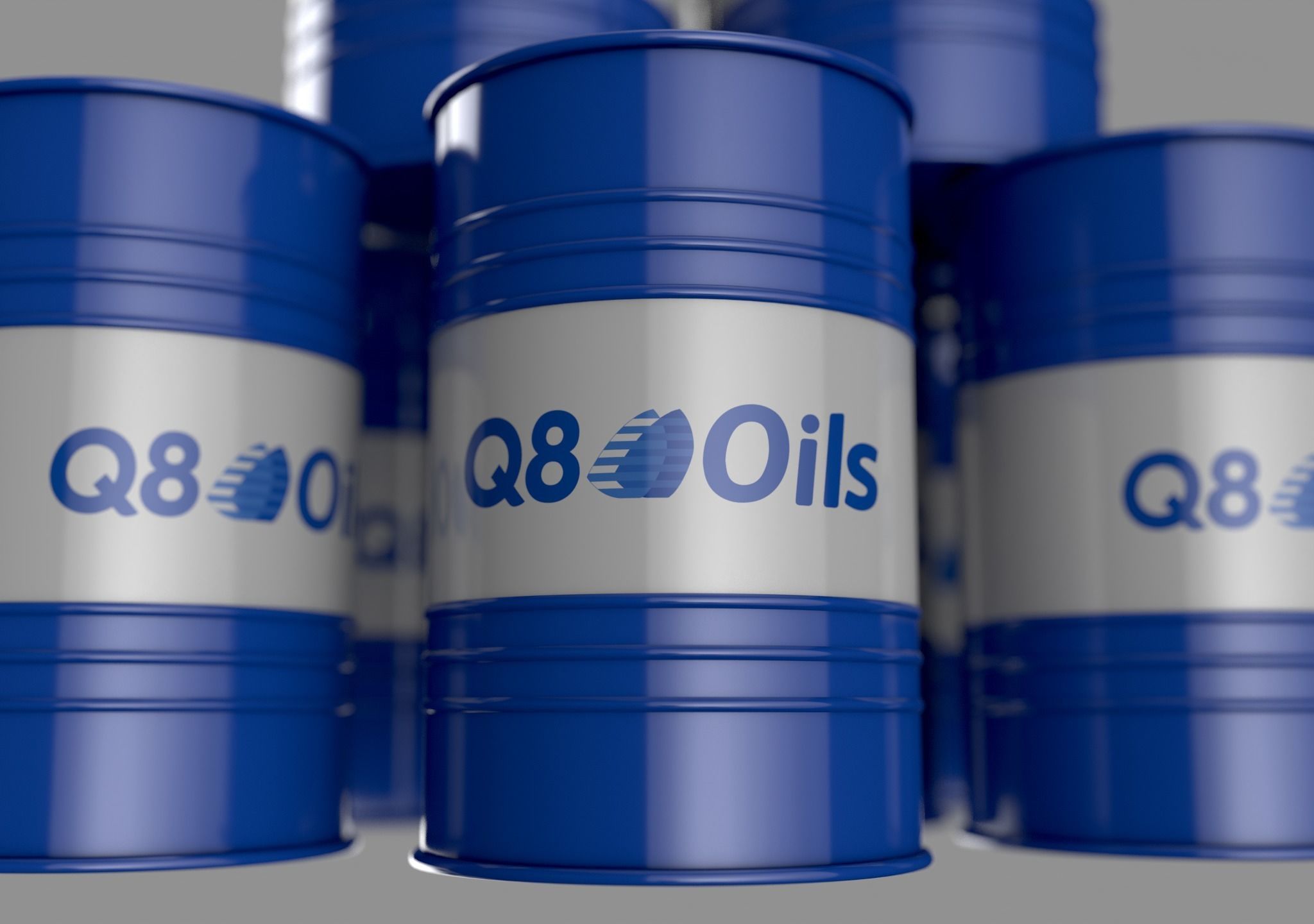 Realistic Q8 Oils Barrel 3D Model Low-poly 3D model_15