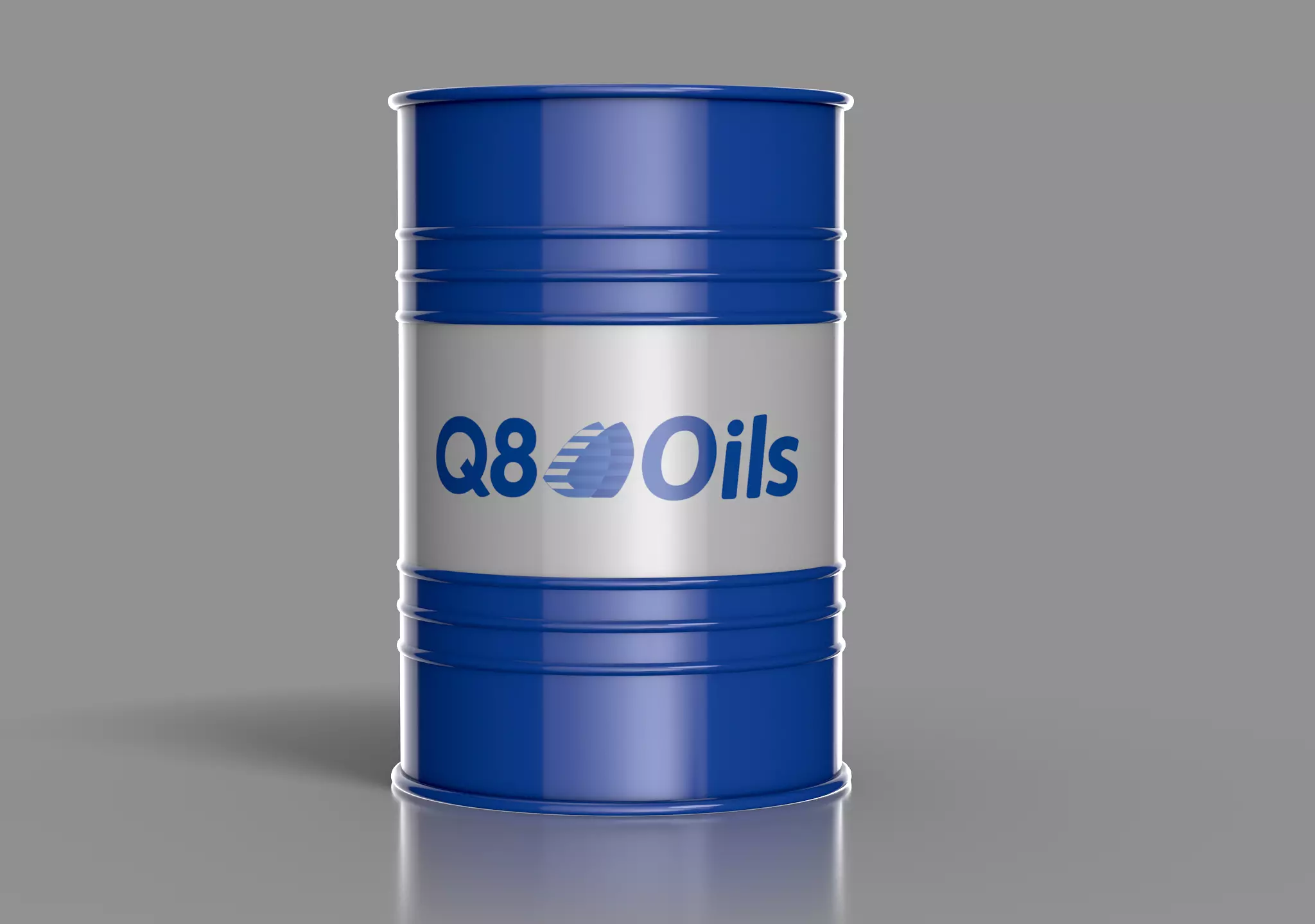 Realistic Q8 Oils Barrel 3D Model Low-poly 3D model_0