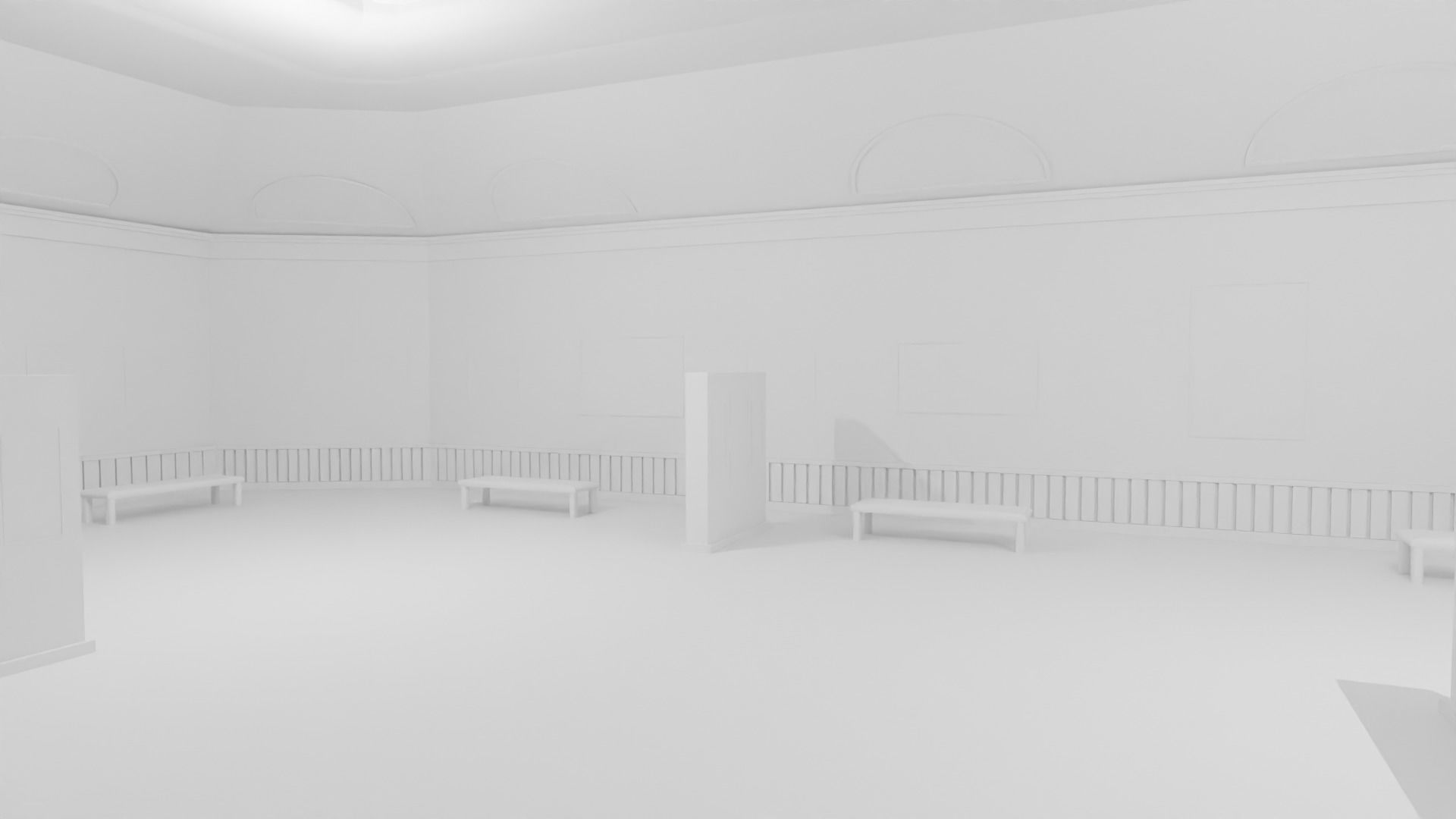 Art Gallery  Low-poly 3D model_2