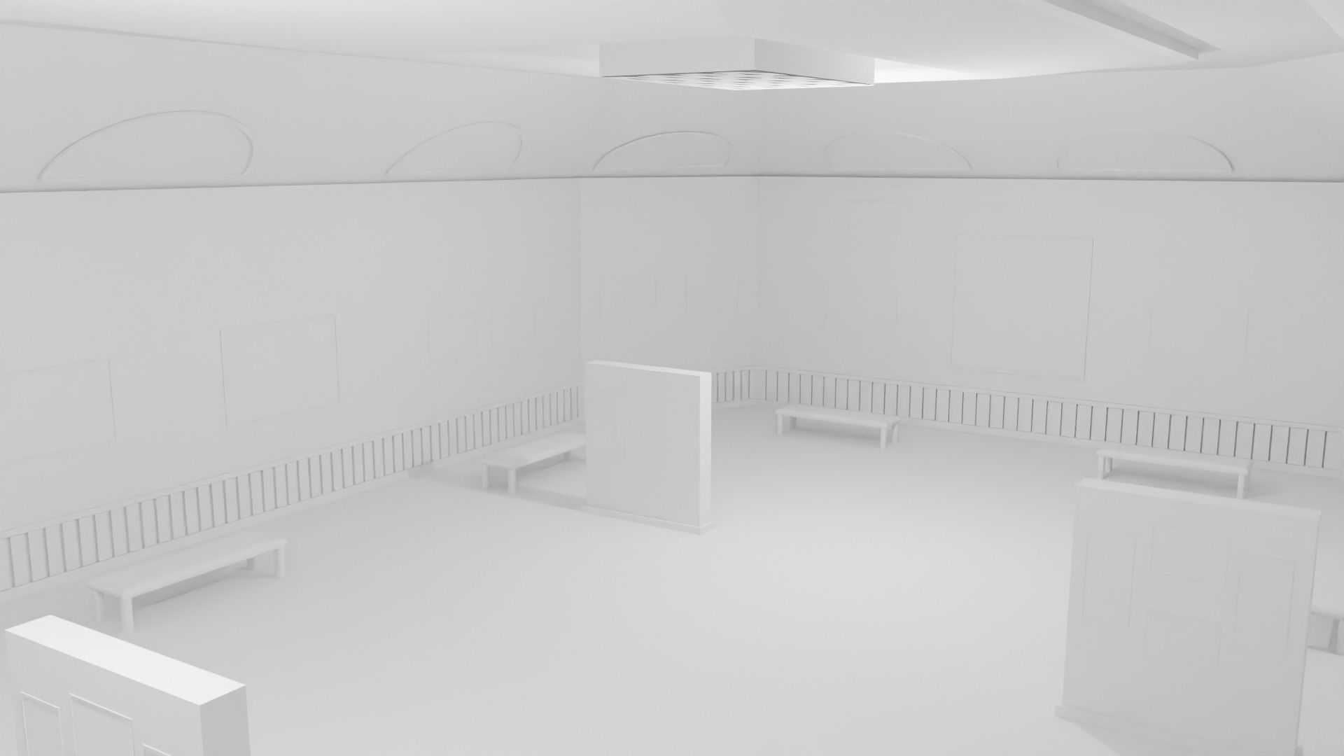 Art Gallery  Low-poly 3D model_5