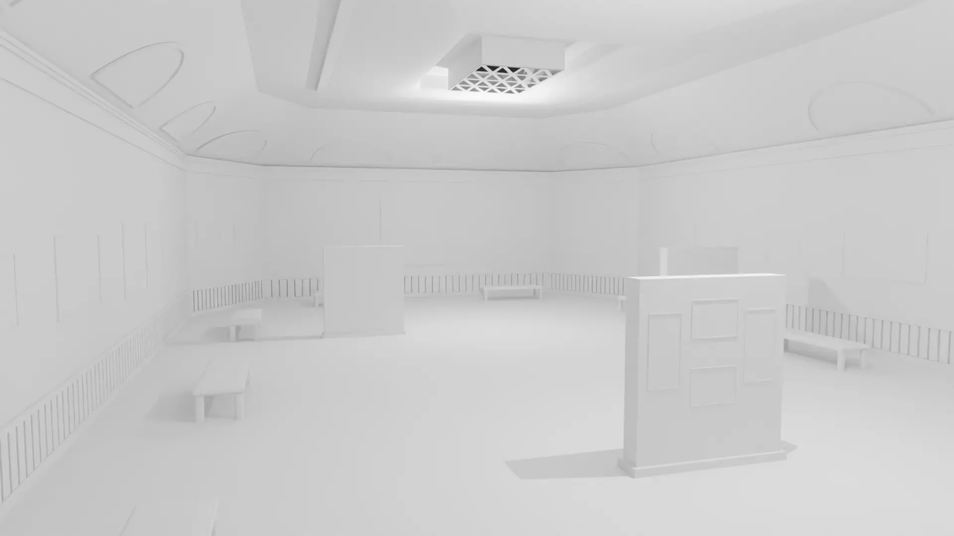 Art Gallery  Low-poly 3D model_0