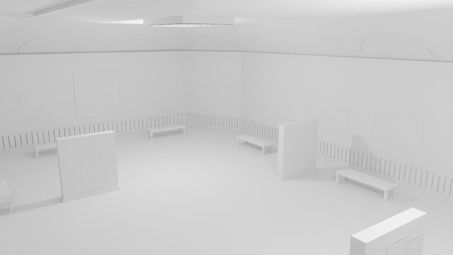 Art Gallery  Low-poly 3D model_6
