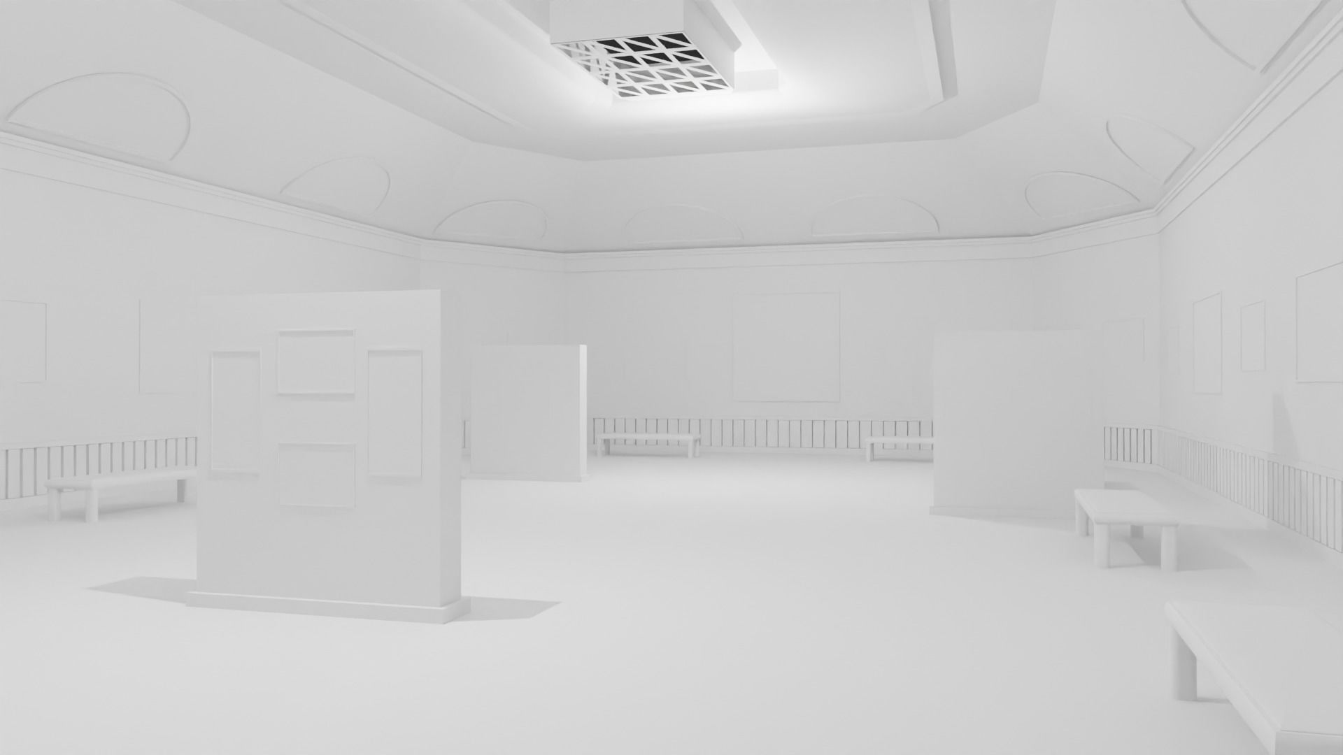 Art Gallery  Low-poly 3D model_1