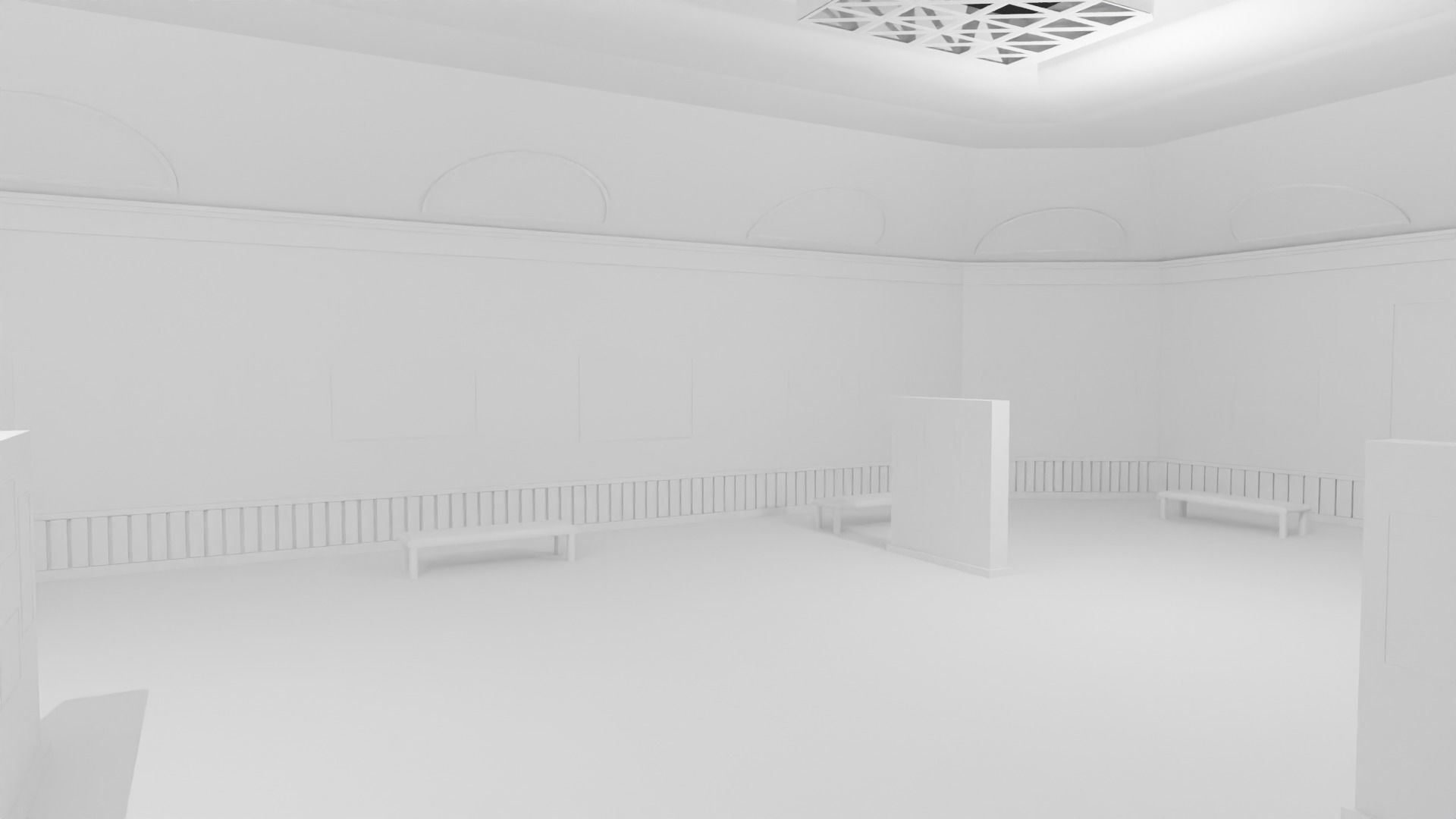 Art Gallery  Low-poly 3D model_3