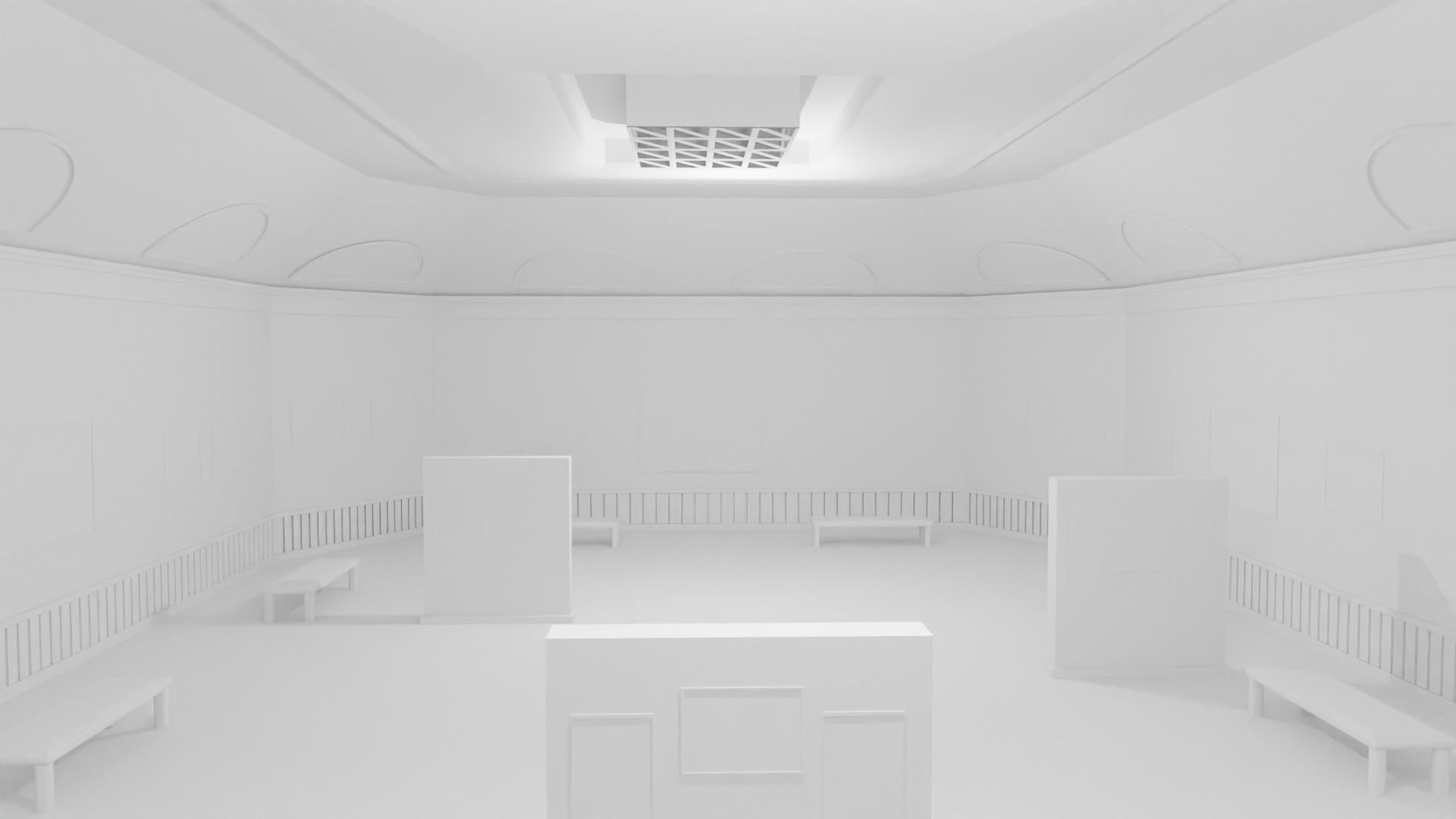 Art Gallery  Low-poly 3D model_4