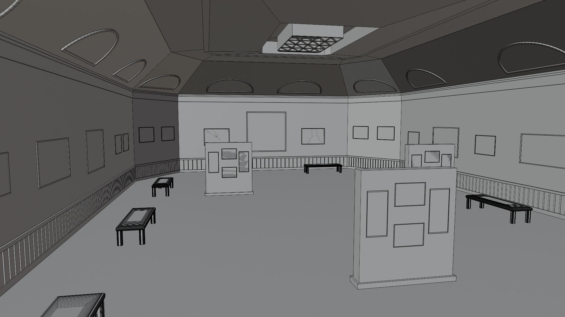 Art Gallery  Low-poly 3D model_7
