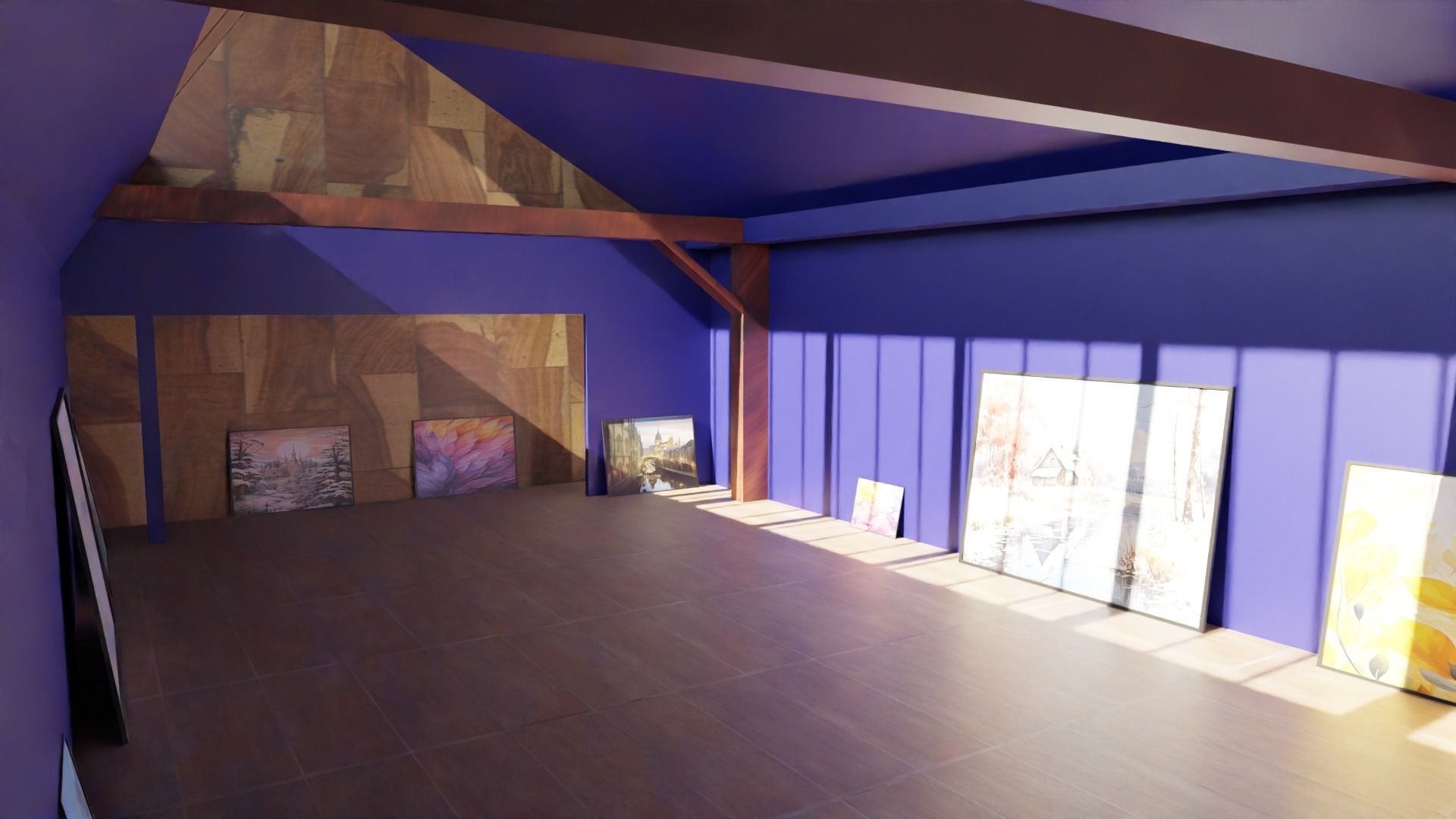 Art Gallery  Low-poly 3D model_4