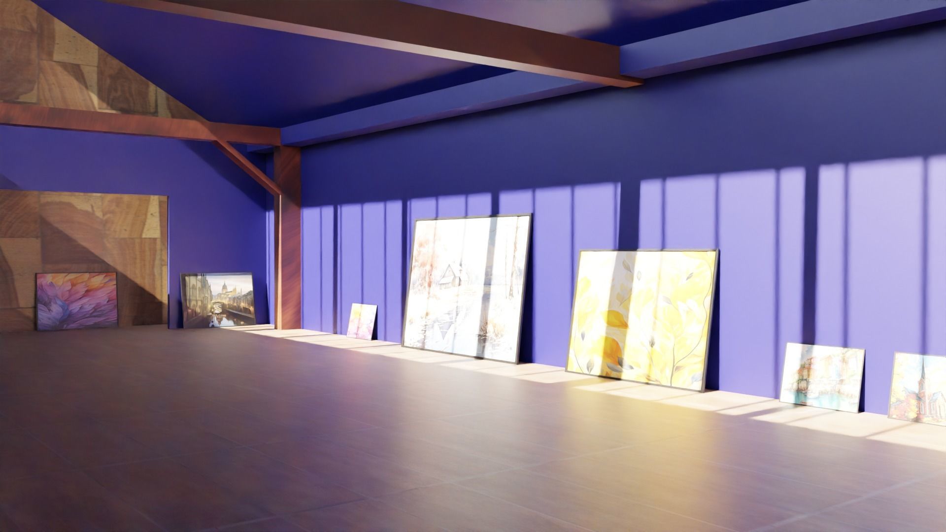 Art Gallery  Low-poly 3D model_6