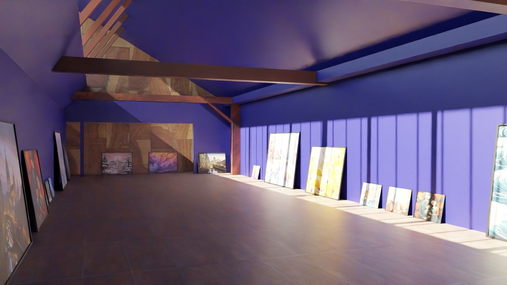 Art Gallery  Low-poly 3D model_2