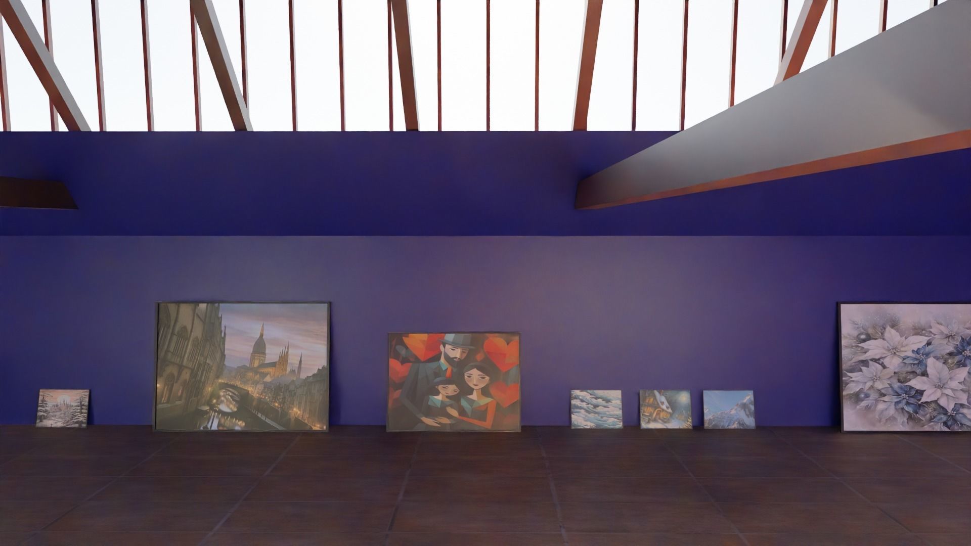 Art Gallery  Low-poly 3D model_5