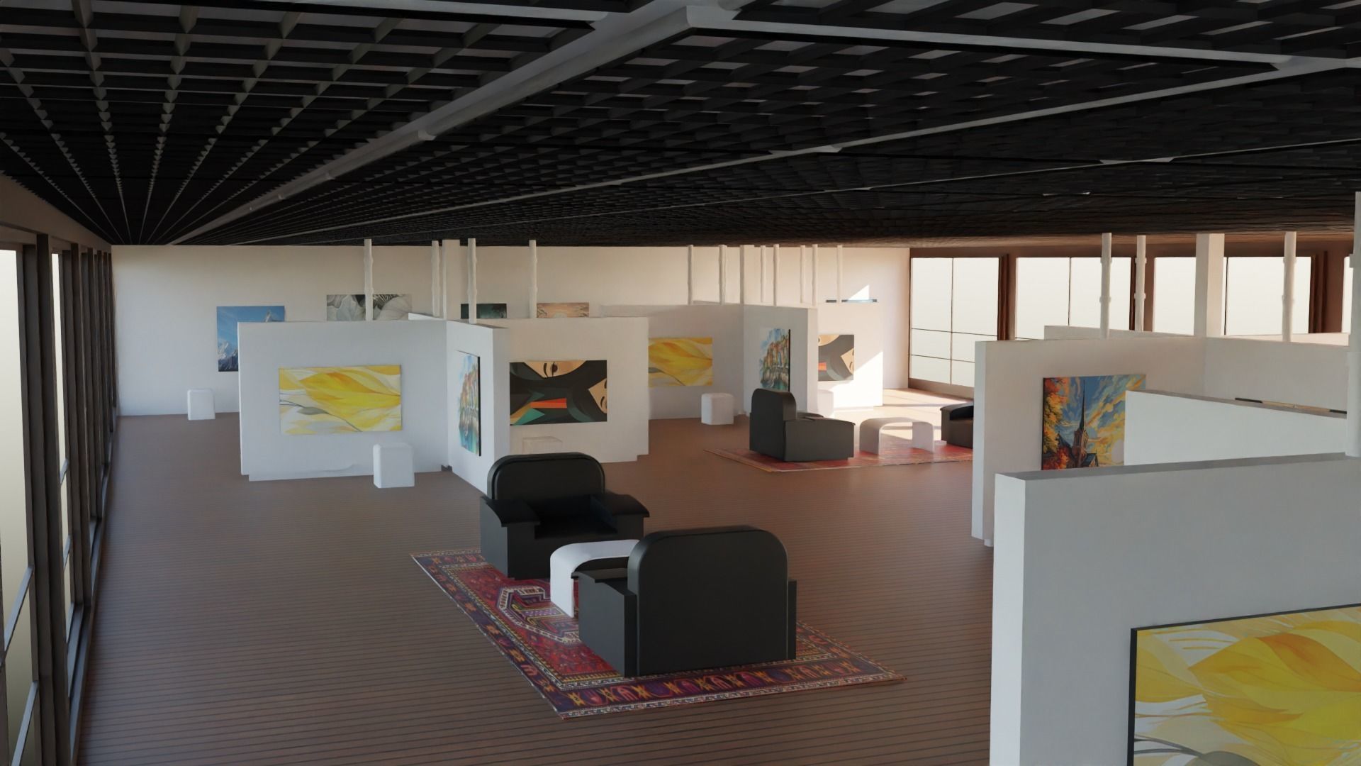 Art Gallery  Low-poly 3D model_5