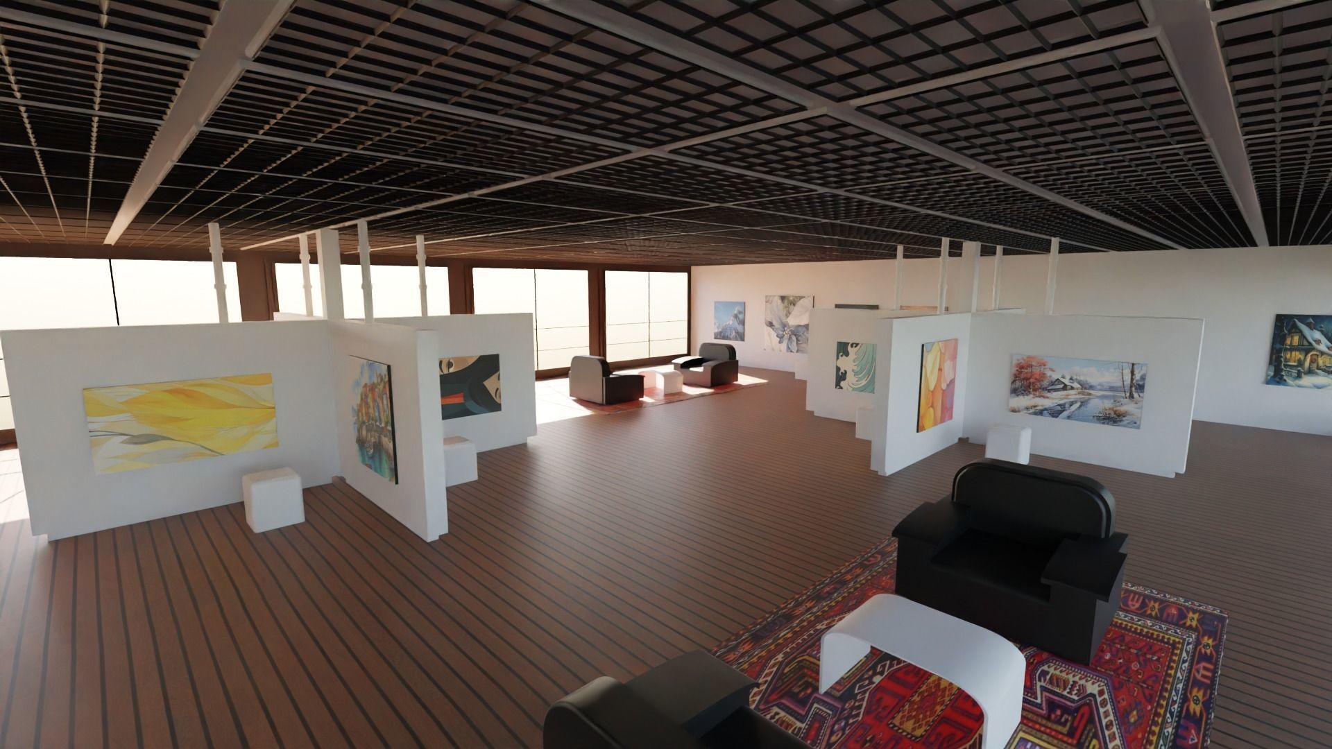 Art Gallery  Low-poly 3D model_2