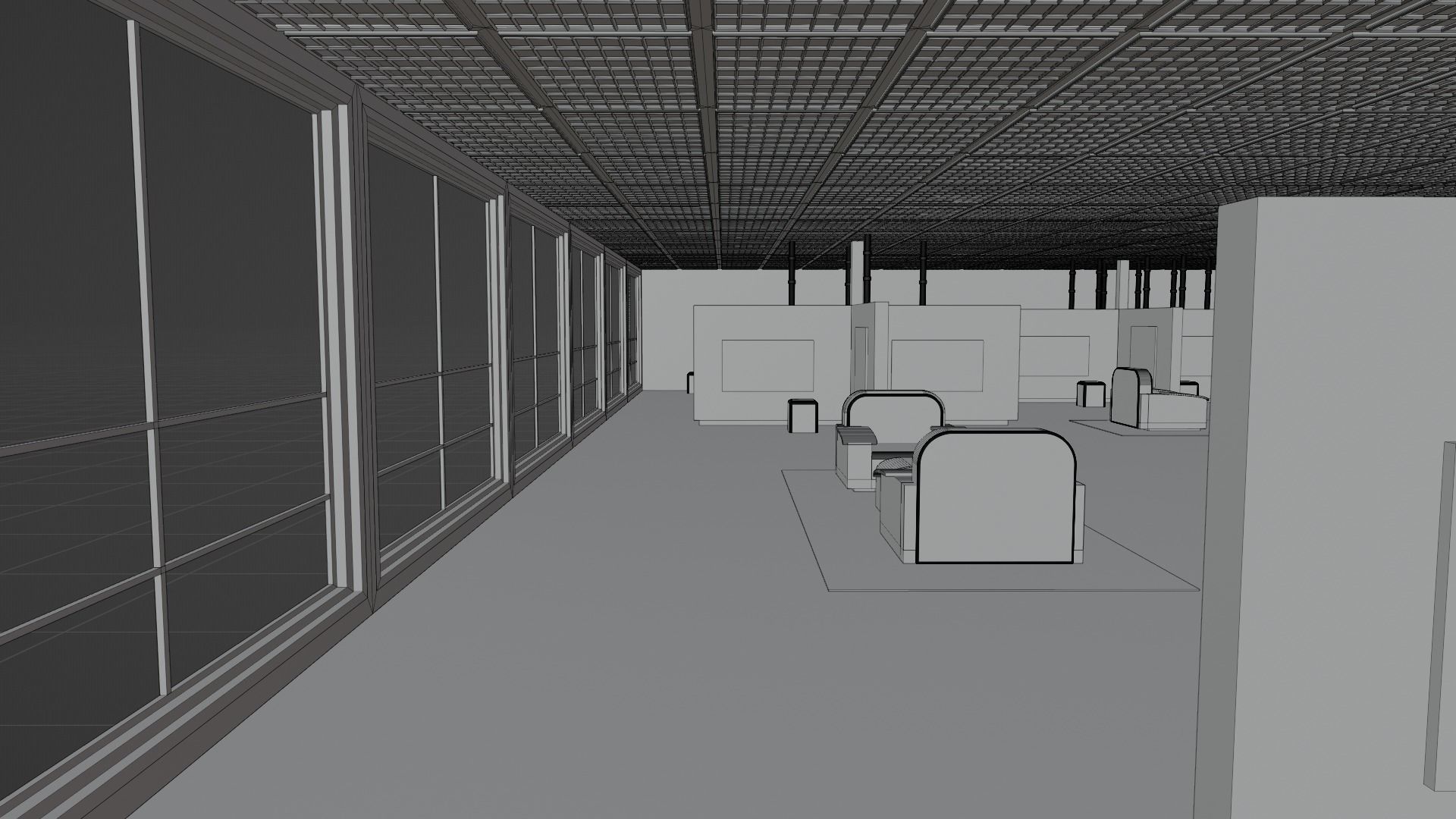 Art Gallery  Low-poly 3D model_8