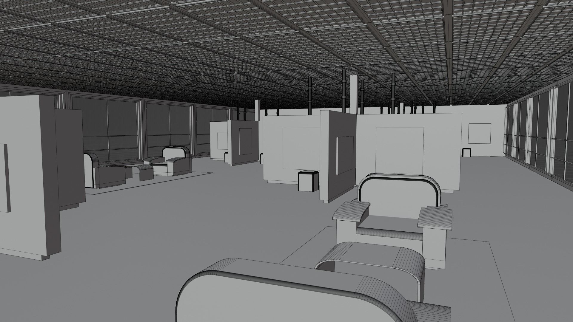 Art Gallery  Low-poly 3D model_7