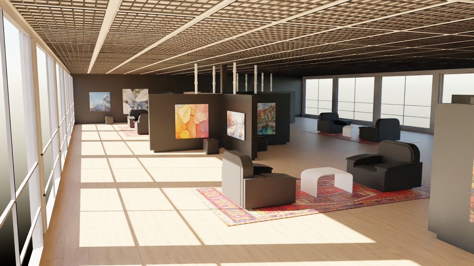 Art Gallery  Low-poly 3D model_2