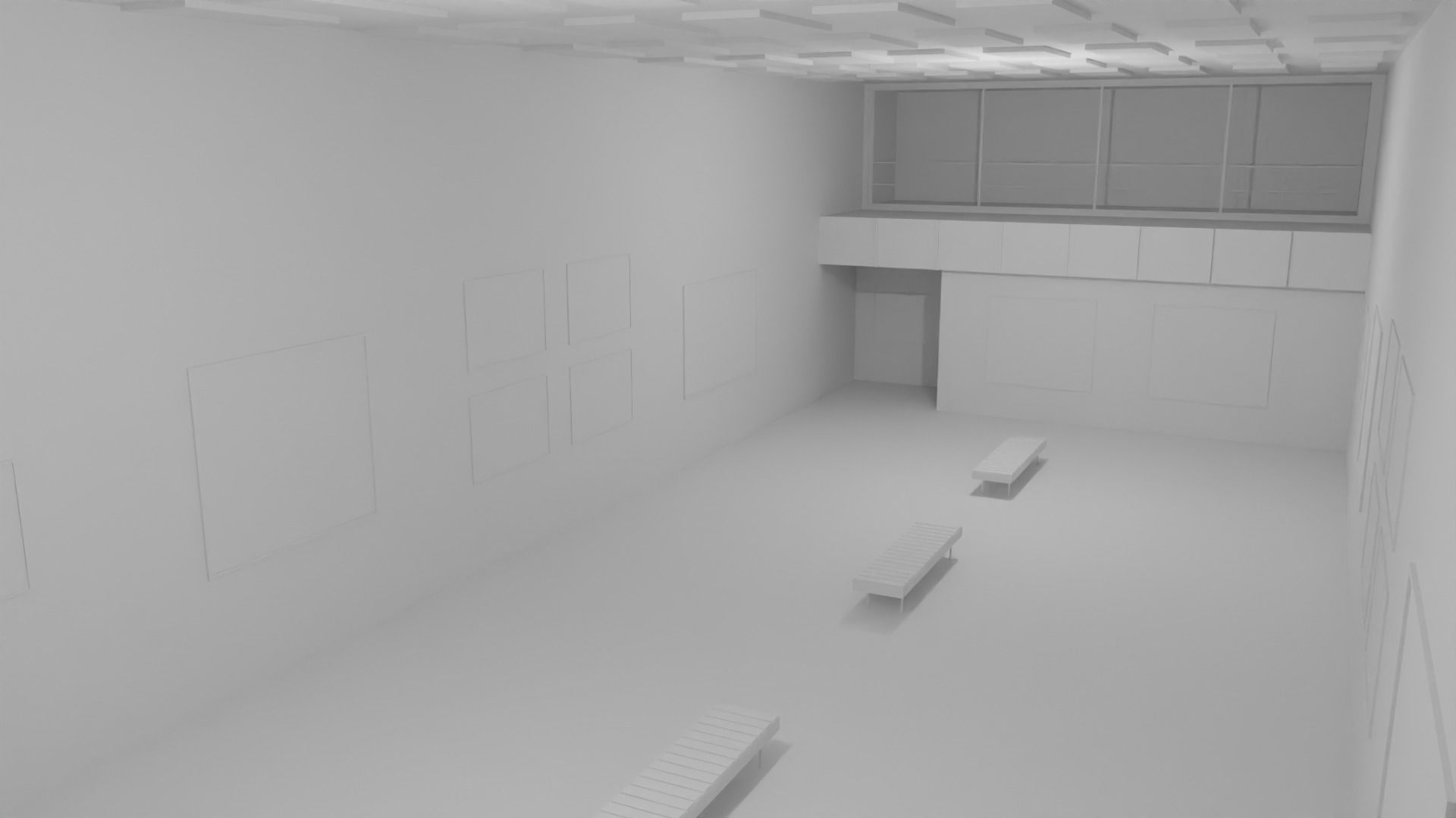 Art Gallery  Low-poly 3D model_1