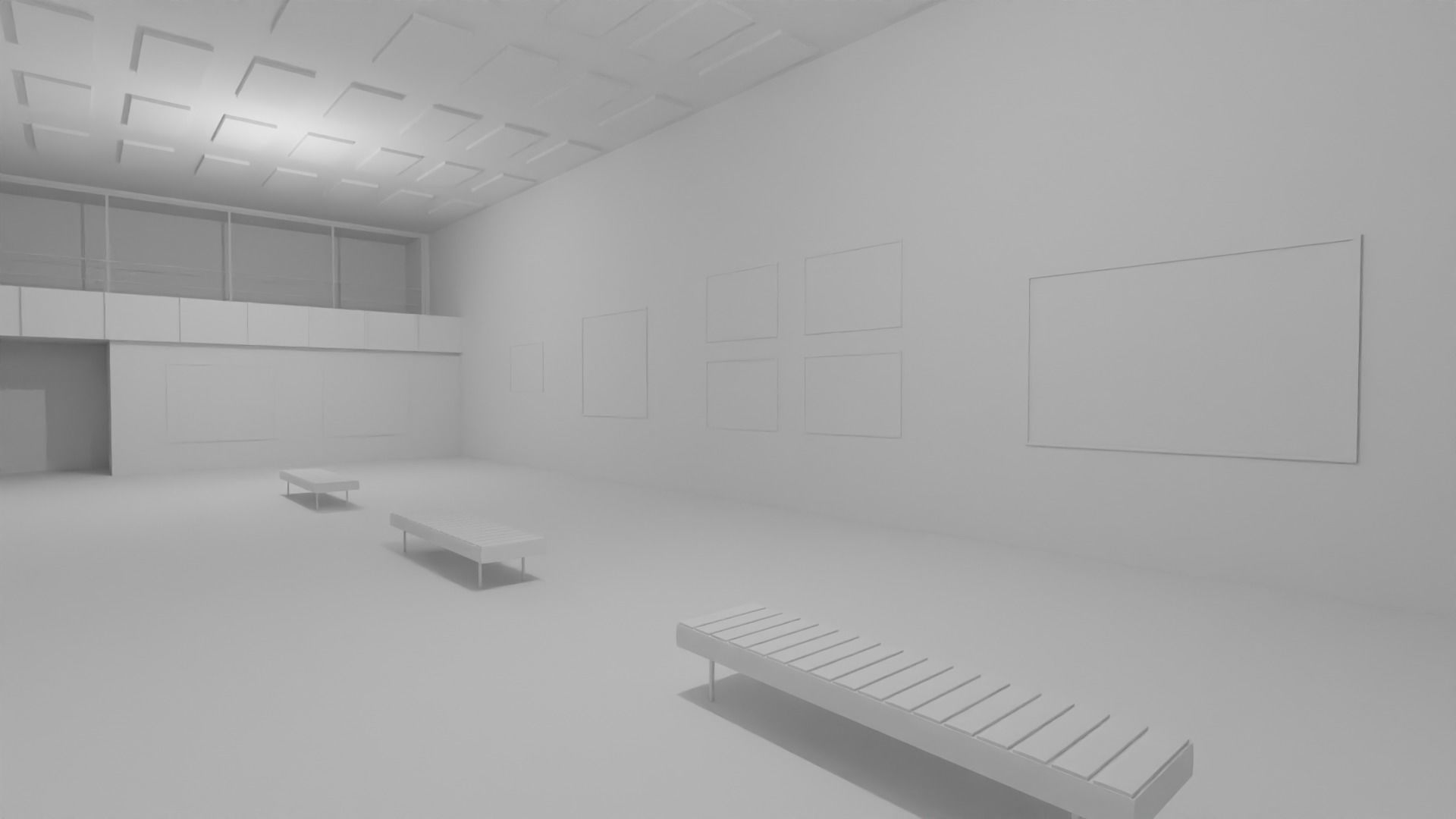 Art Gallery  Low-poly 3D model_4