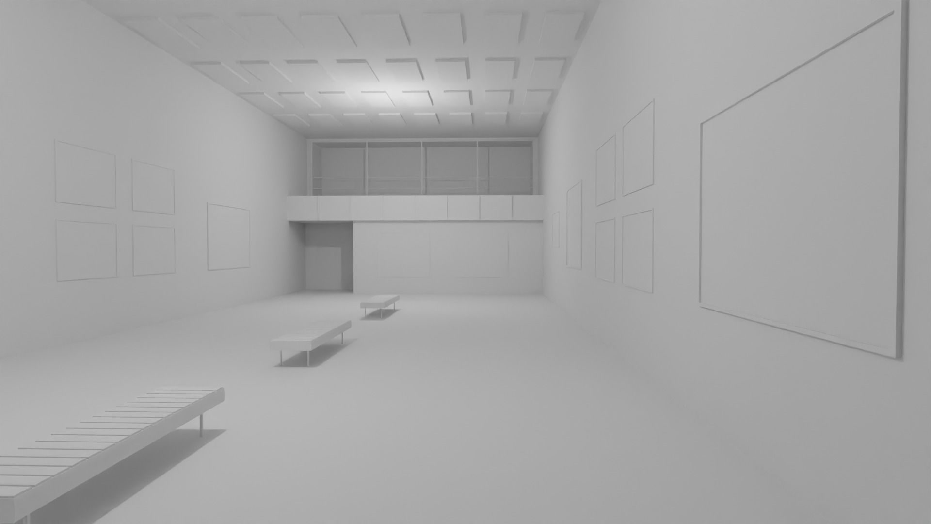 Art Gallery  Low-poly 3D model_5