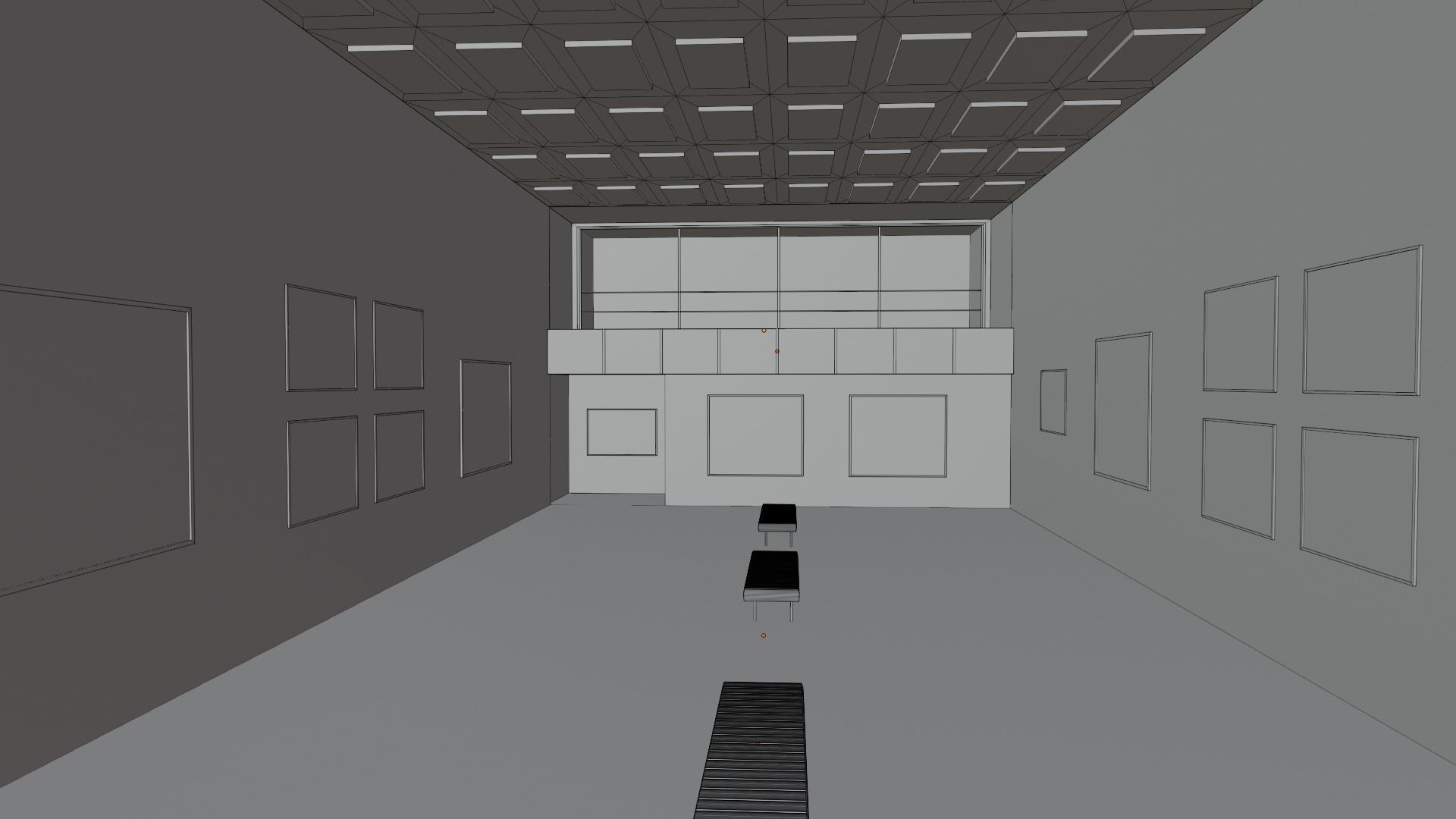 Art Gallery  Low-poly 3D model_7