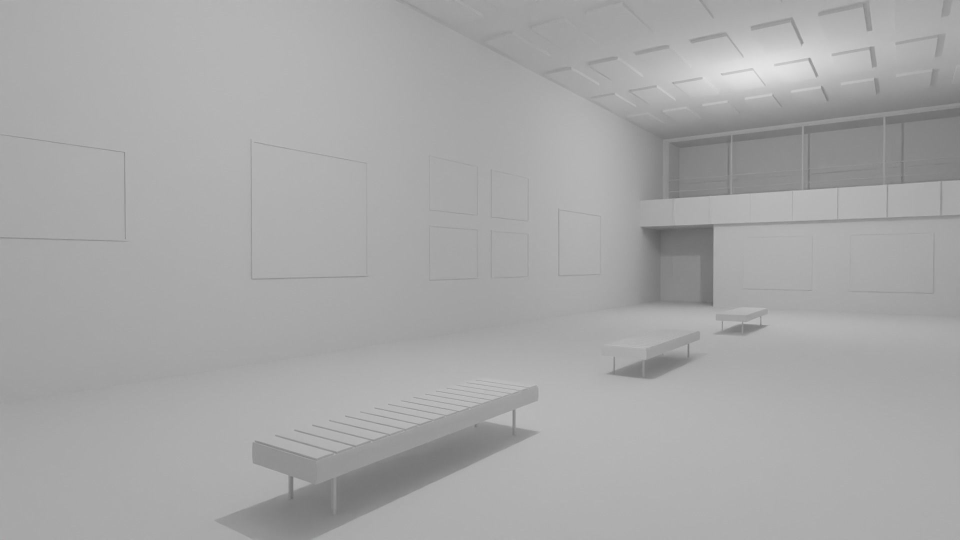 Art Gallery  Low-poly 3D model_3