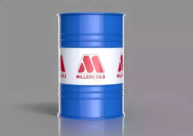 Realistic Miller Oil Barrel 3D Model Low-poly 3D model