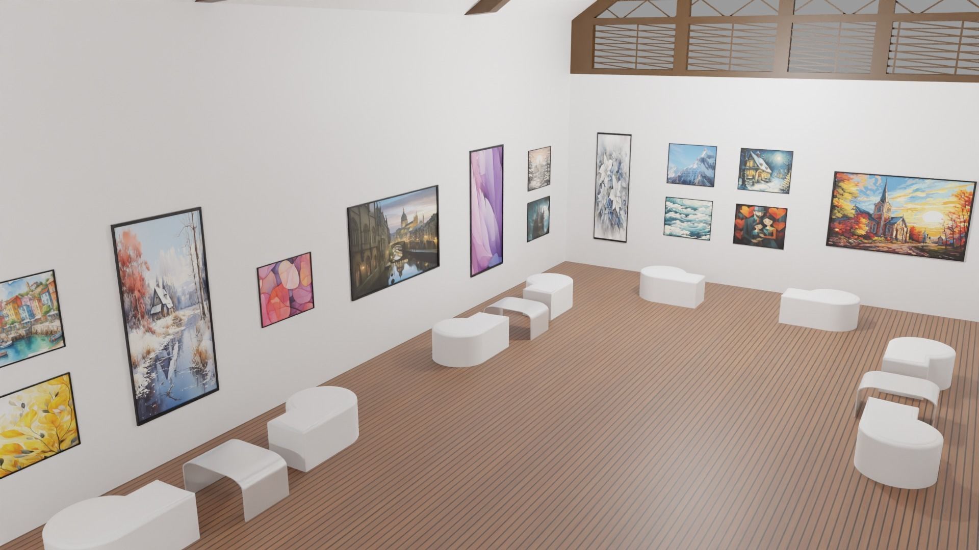 Art Gallery  Low-poly 3D model_2