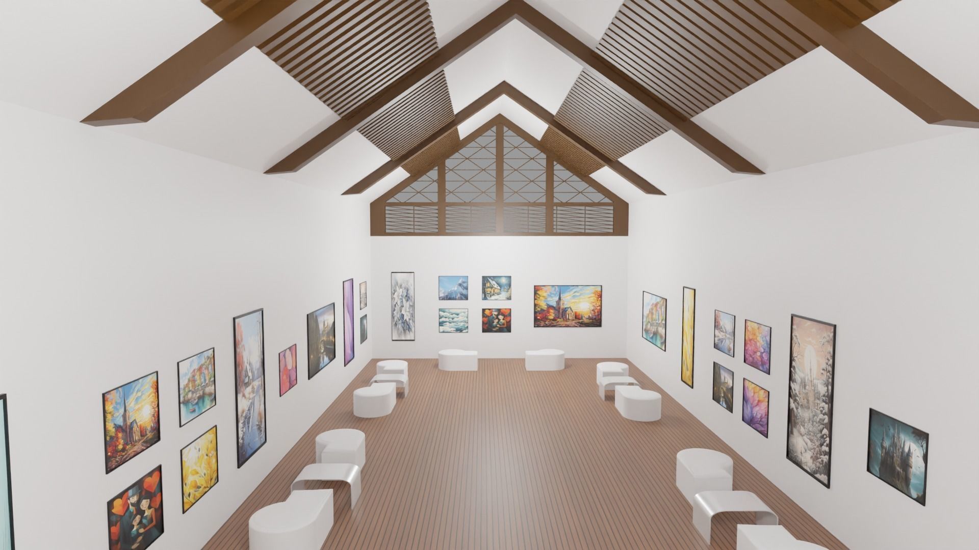 Art Gallery  Low-poly 3D model_5