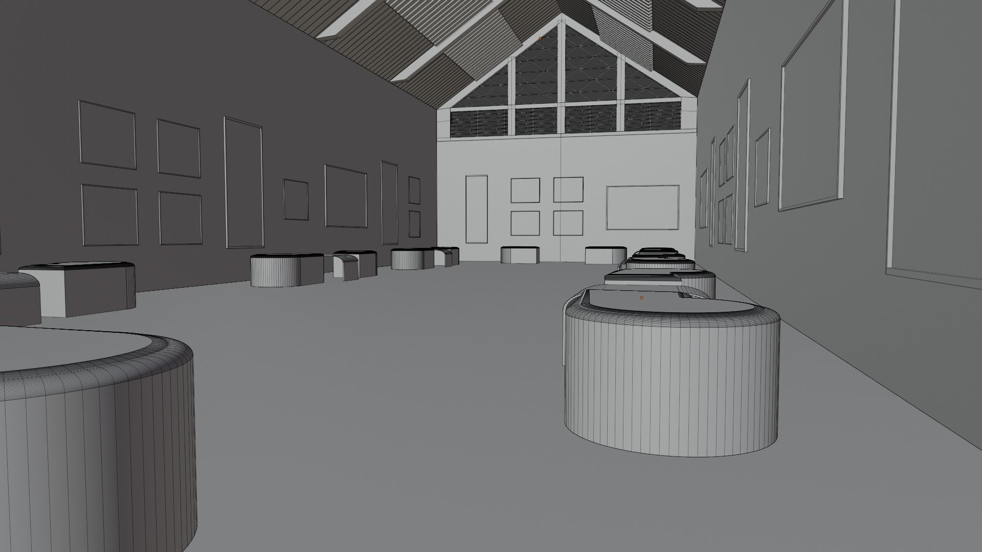 Art Gallery  Low-poly 3D model_8