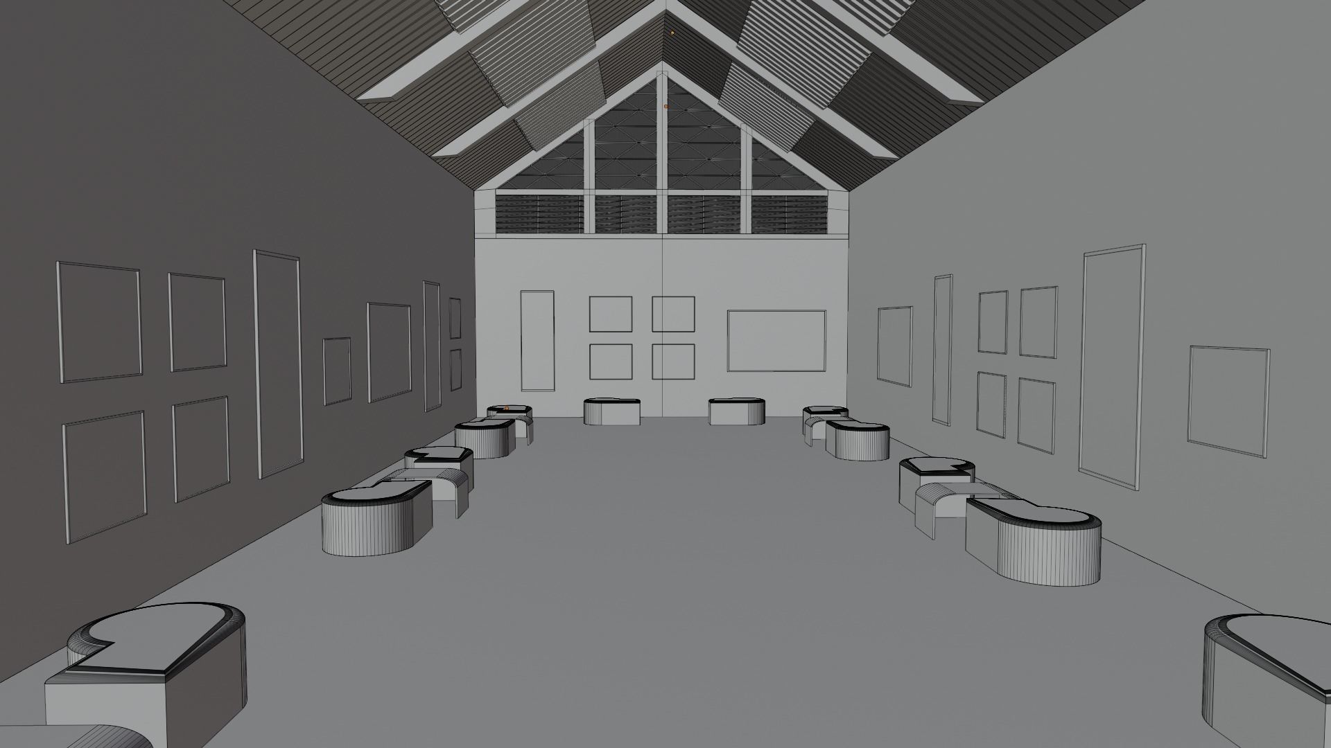 Art Gallery  Low-poly 3D model_7